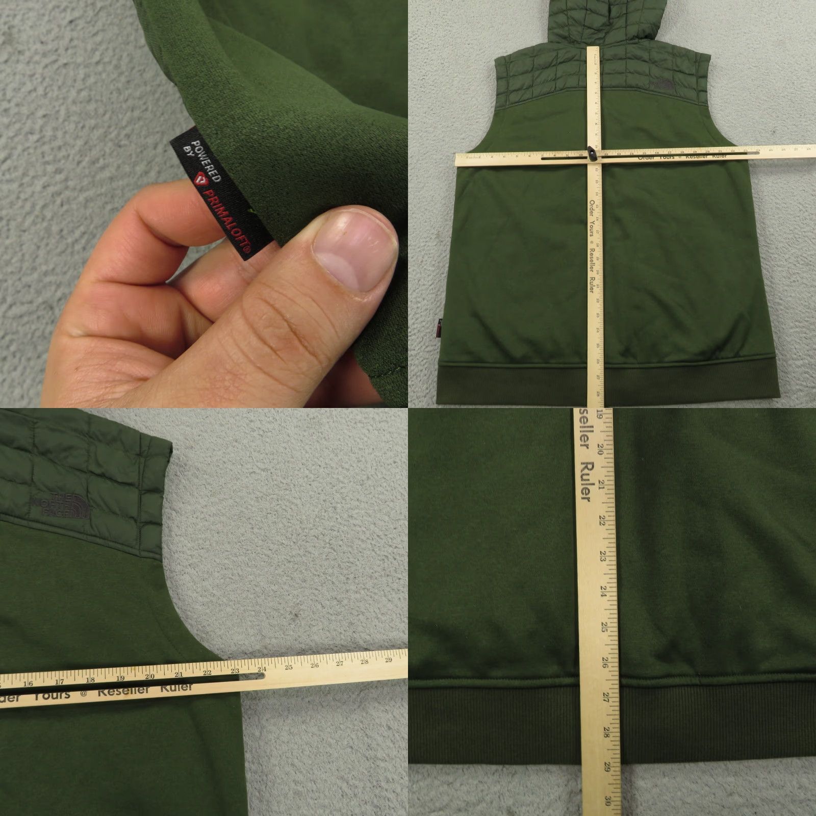The North Face The North Face Vest Mens Large Thermoball Hooded Kilowatt Quilted Full Zip Lime Size US L / EU 52-54 / 3 - 9 Thumbnail