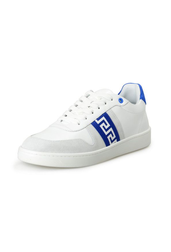 Versace o1y0425 Logo Low-Top Sneakers in White/Blue Size US 5.5 / EU 38 - 3 Thumbnail