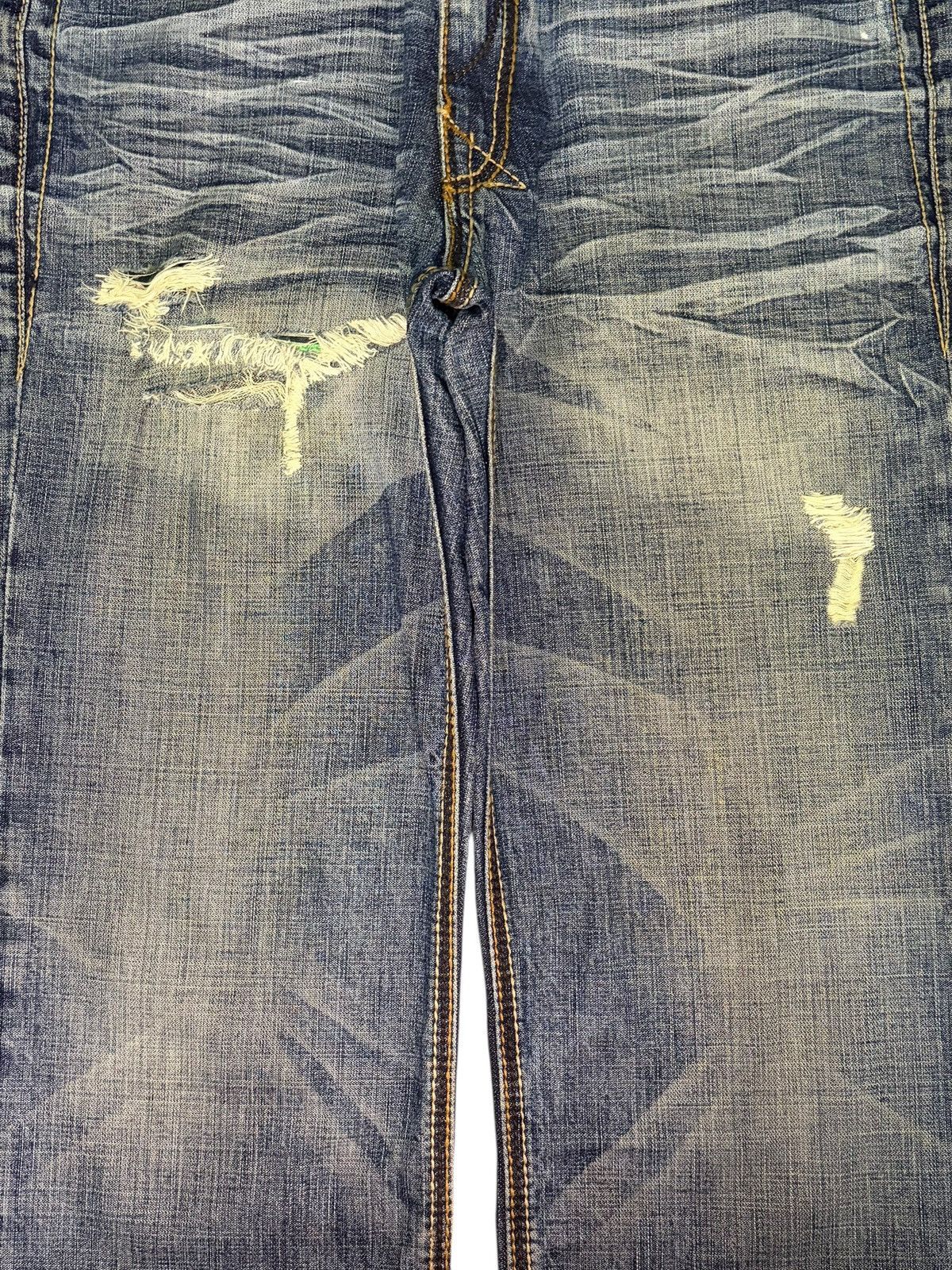 Five Four Vintage Five Four Mud Wash Distressed Baggy Jeans Size US 30 / EU 46 - 3 Thumbnail