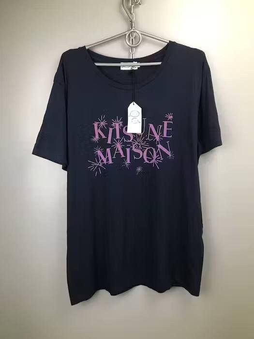 Maison Kitsune Maison Kitsuné Big Logo Men T-Shirt Size L Size US L / EU 52-54 / 3 - 1 Thumbnail