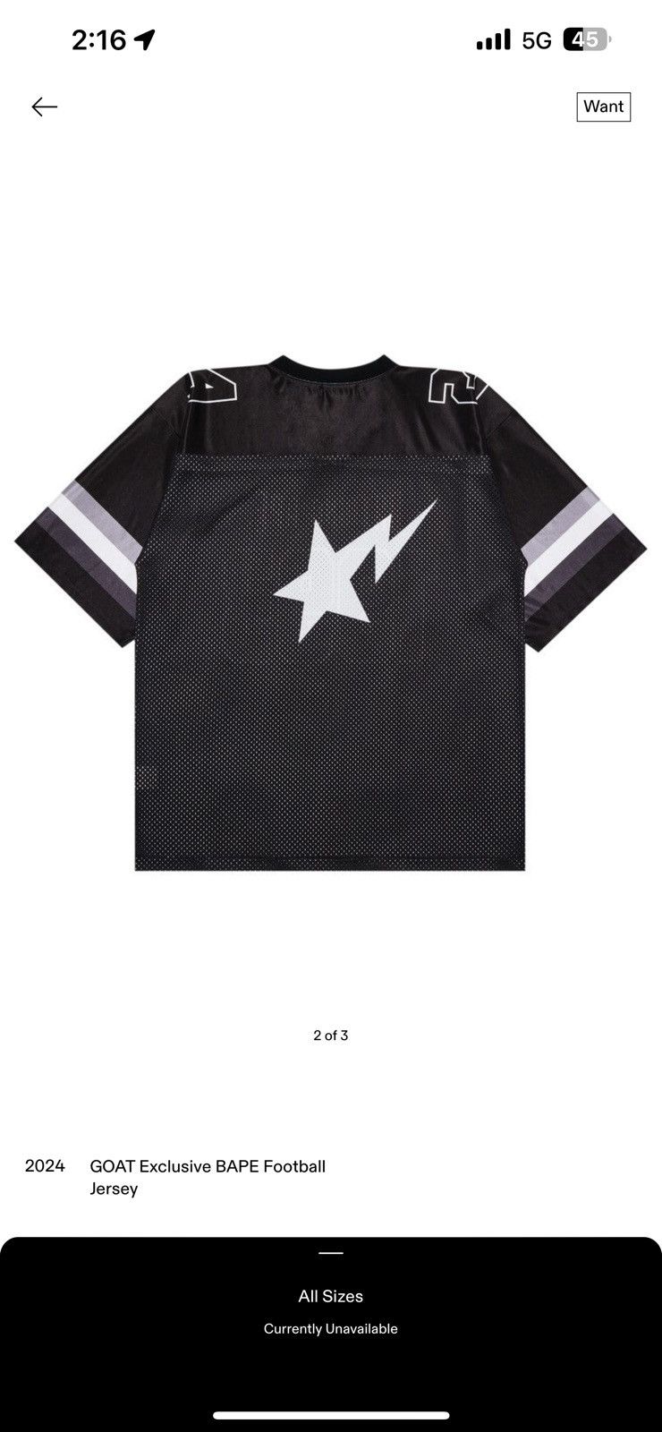 Bape GOAT Exclusive Football Jersey Size US S / EU 44-46 / 1 - 2 Thumbnail