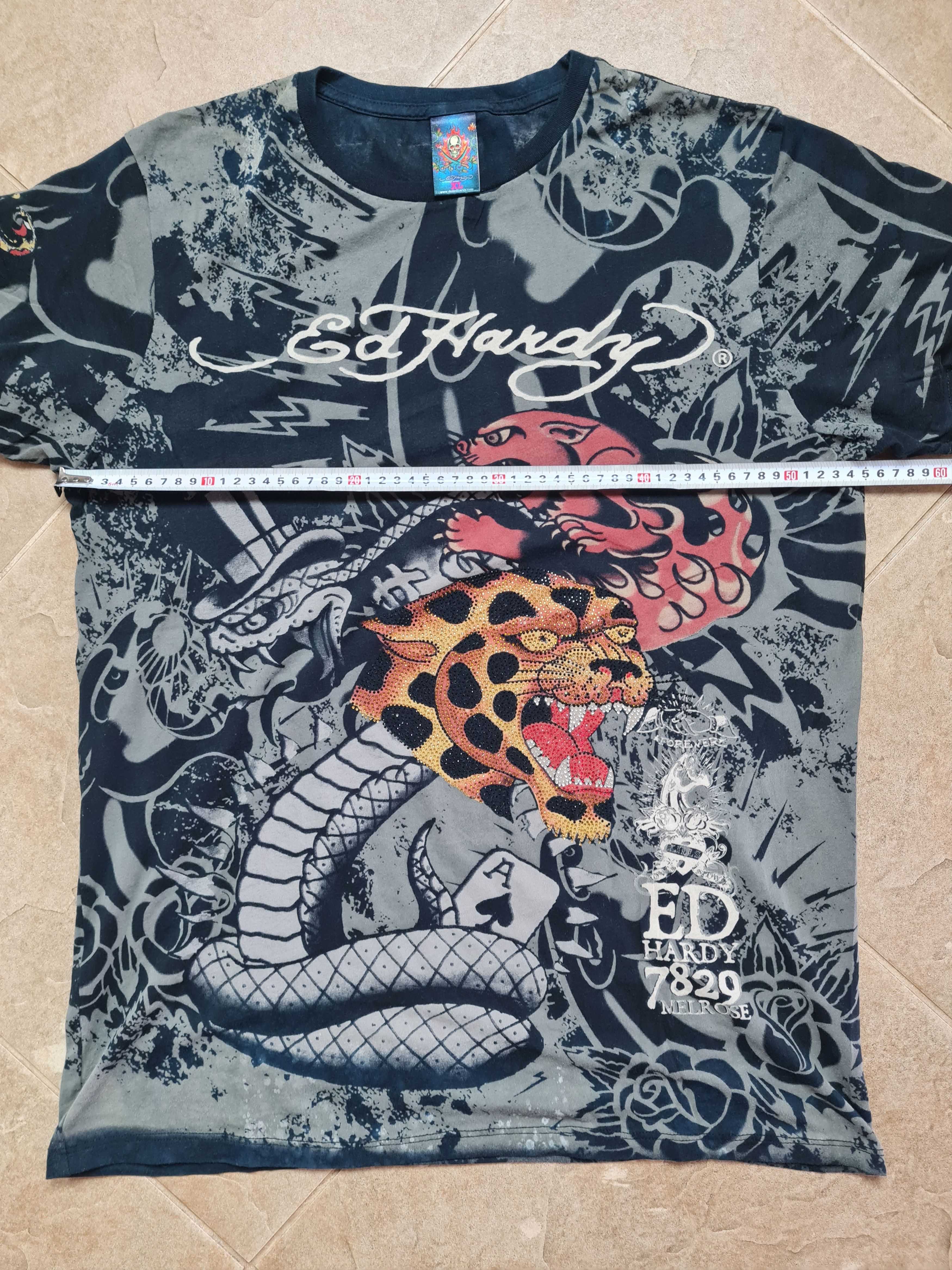 Ed Hardy Ed Hardy Snake Skull Graphic Christian Audigier Tattoo Y2K Size US XL / EU 56 / 4 - 8 Thumbnail