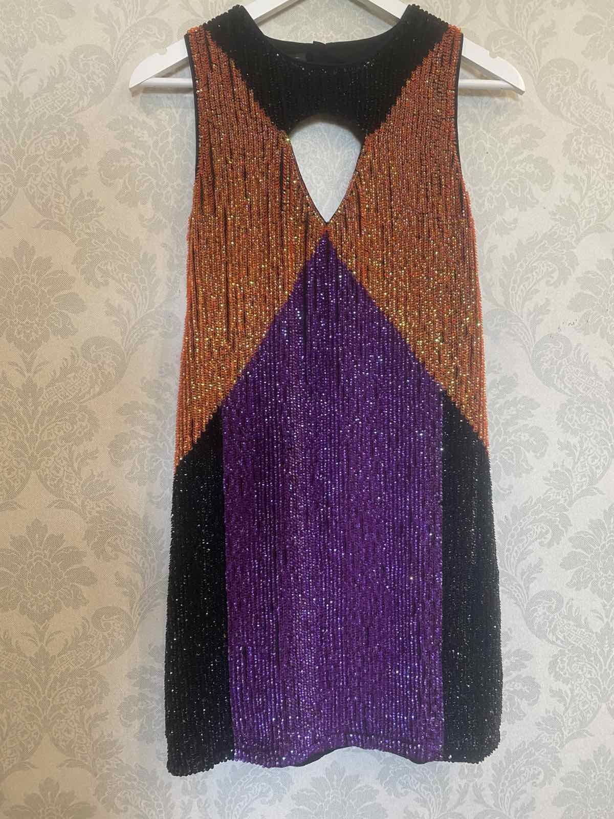 Pinko Authentic PINKO Pallavolista Sequin Color-Block Mini Dress Size S / US 4 / IT 40 - 5 Thumbnail