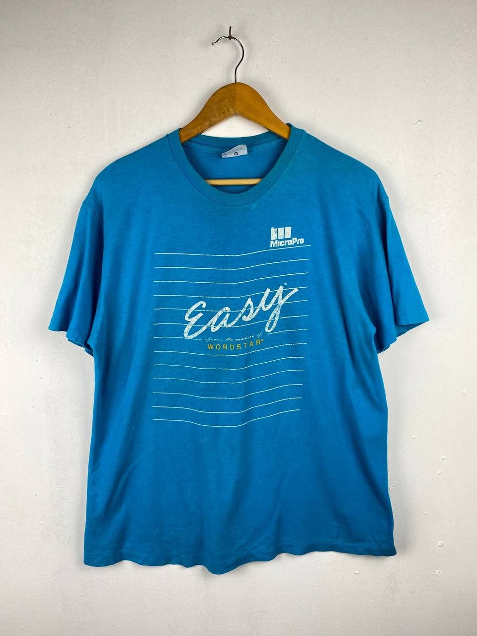 Microsoft vintage micropro wordstar tee by hanes made in usa Size US XL / EU 56 / 4 - 1 Thumbnail