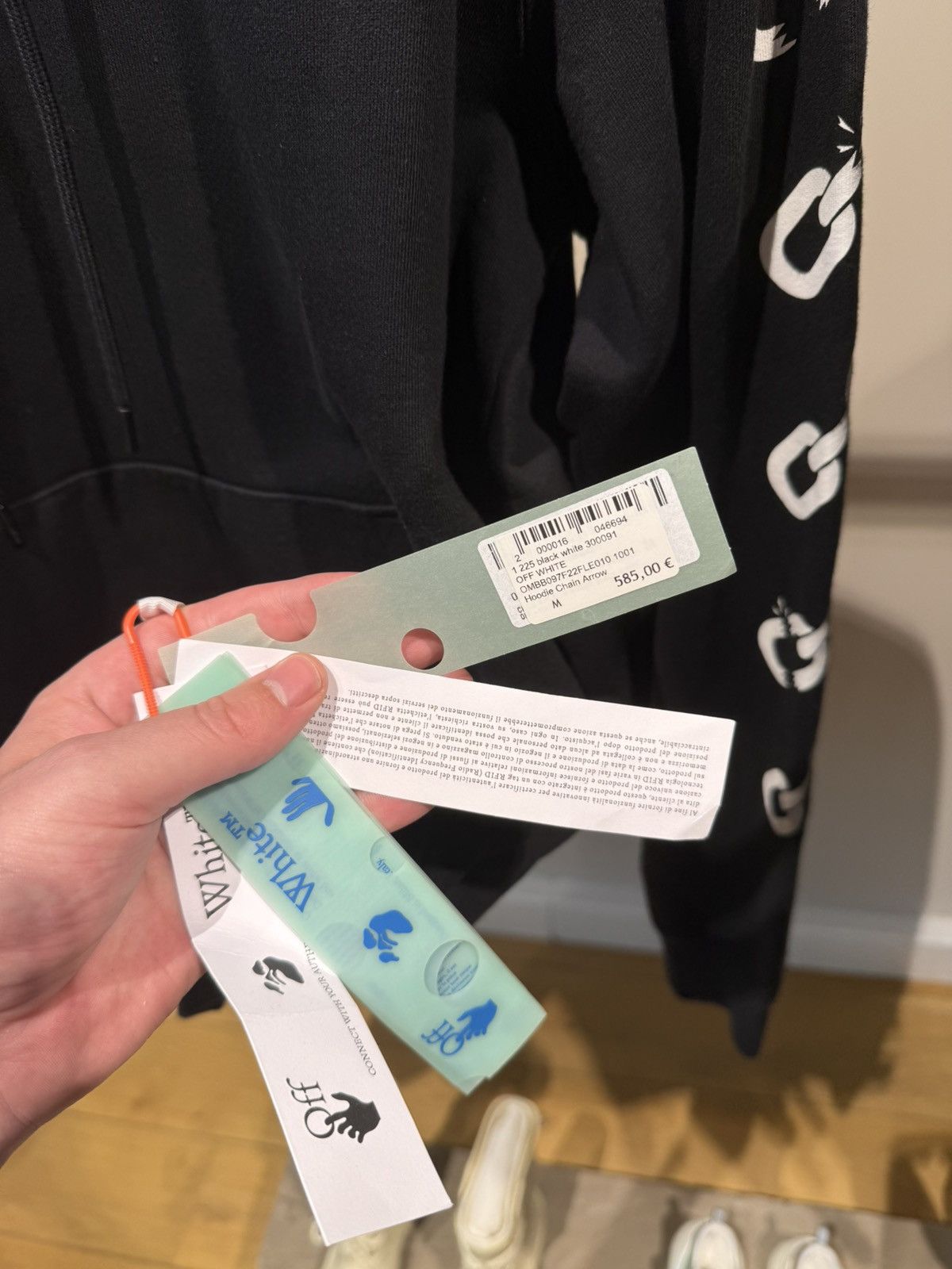 Off-White BNWT Off-White Chain Arrow Hoodie Size US M / EU 48-50 / 2 - 6 Thumbnail
