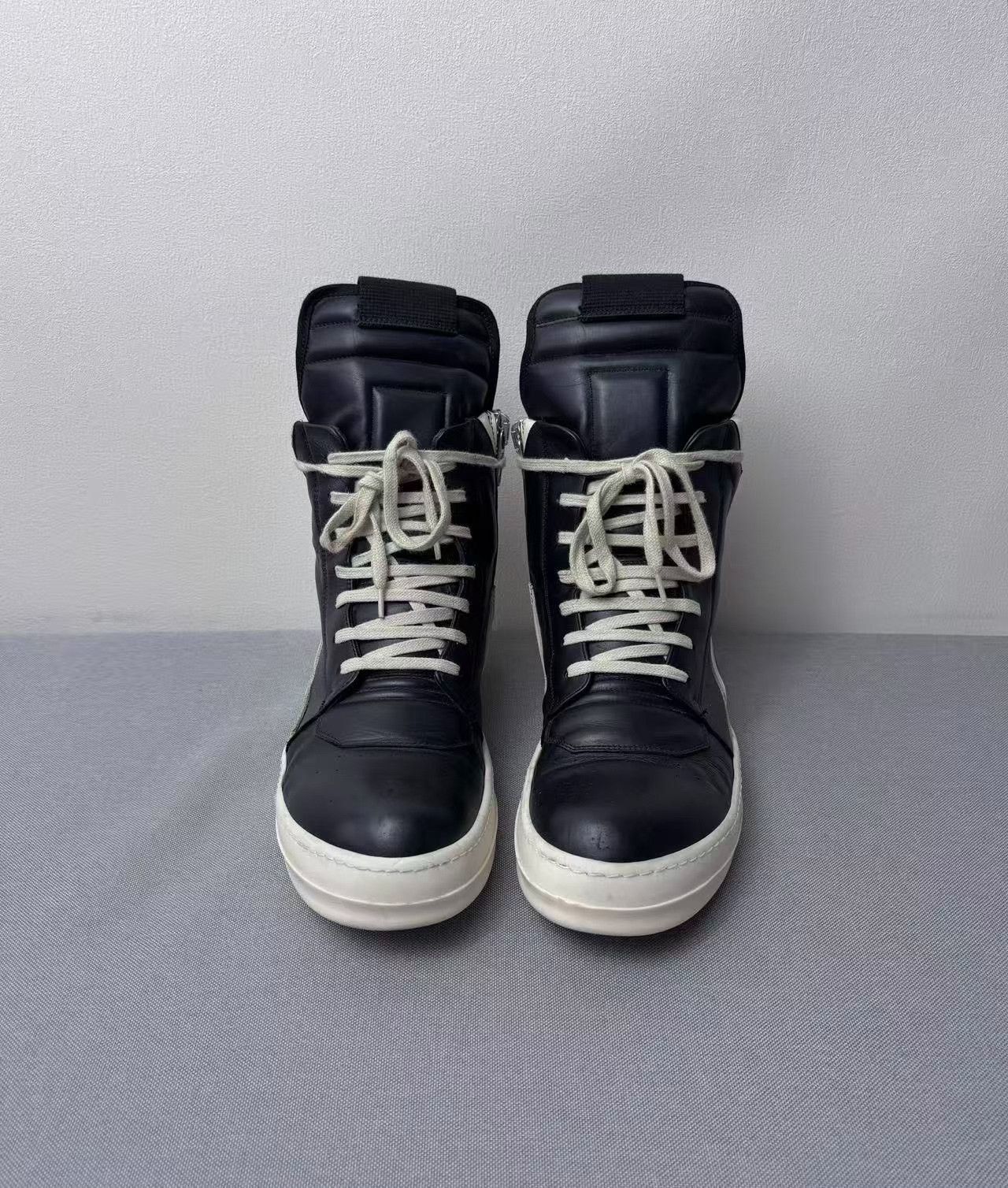Rick Owens Rick Owens Leather Black Hitop Sneakers 41 Men Size US 8.5 / EU 41-42 - 1 Thumbnail
