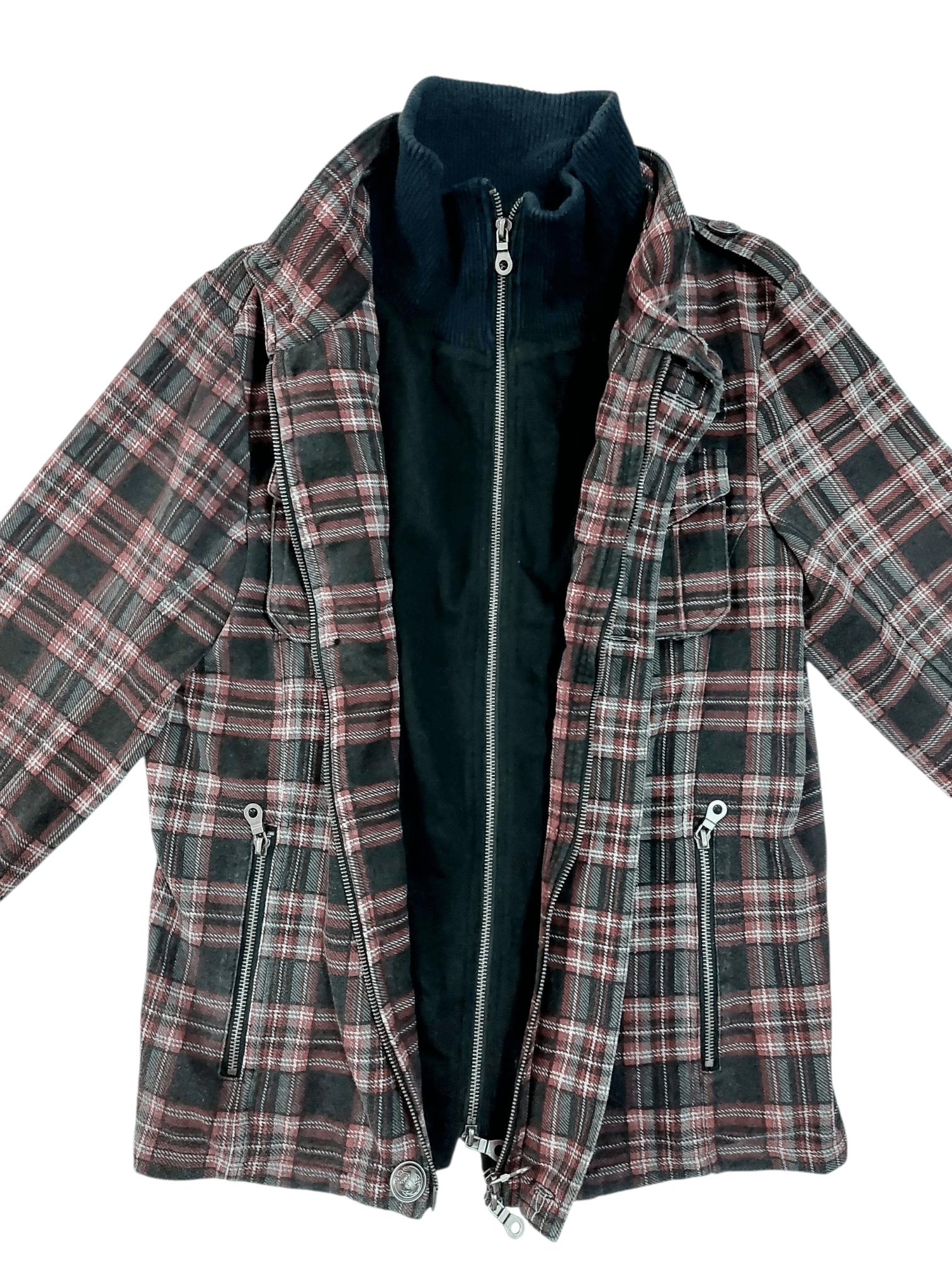 ジャケット・アウター IN THE ATTIC Check multi-pocket jacket In the Attic Multi Pocket Jacket - Etsy Ireland