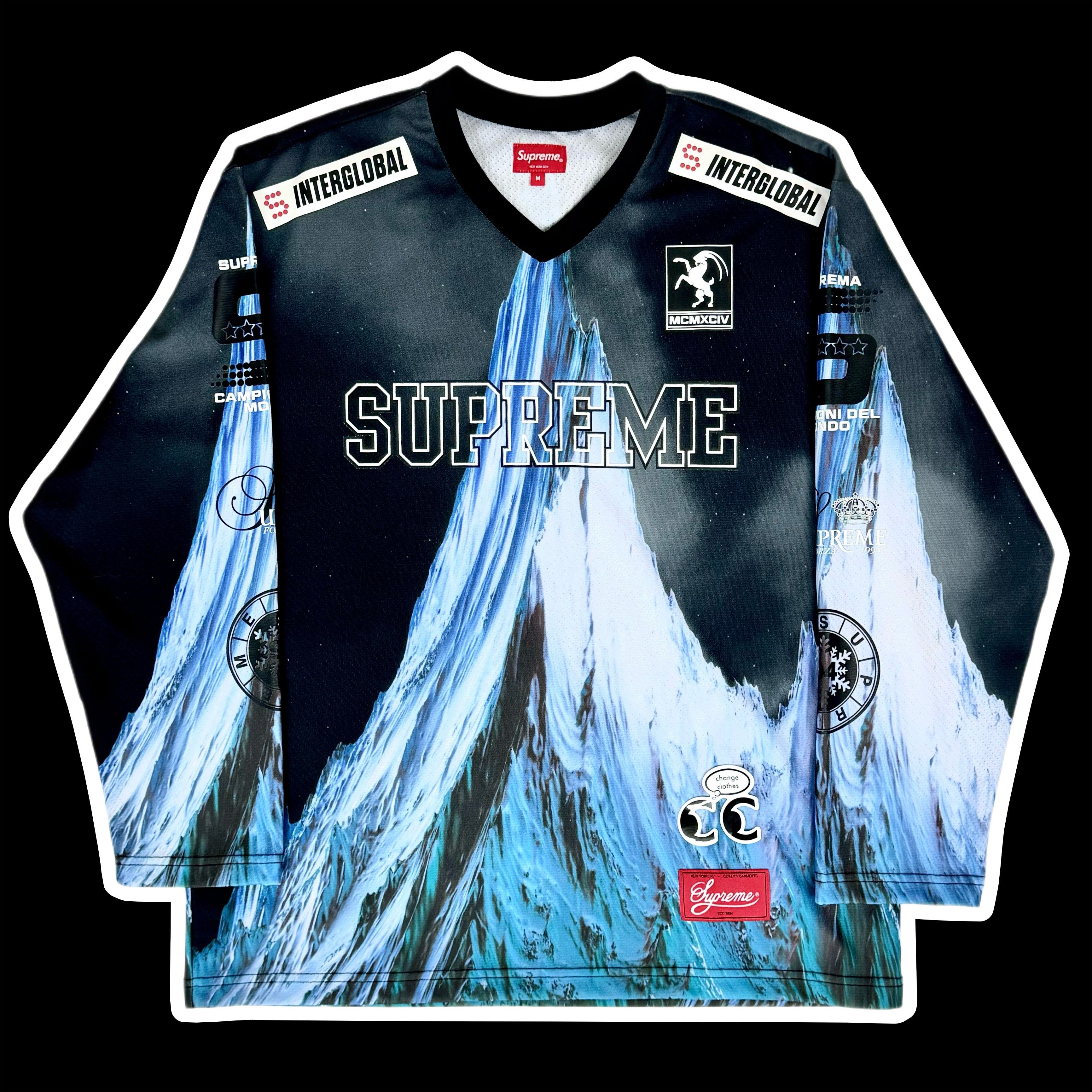 Pre-owned Supreme 2021  Mountain Hockey Jersey Moto Top In Multicolor