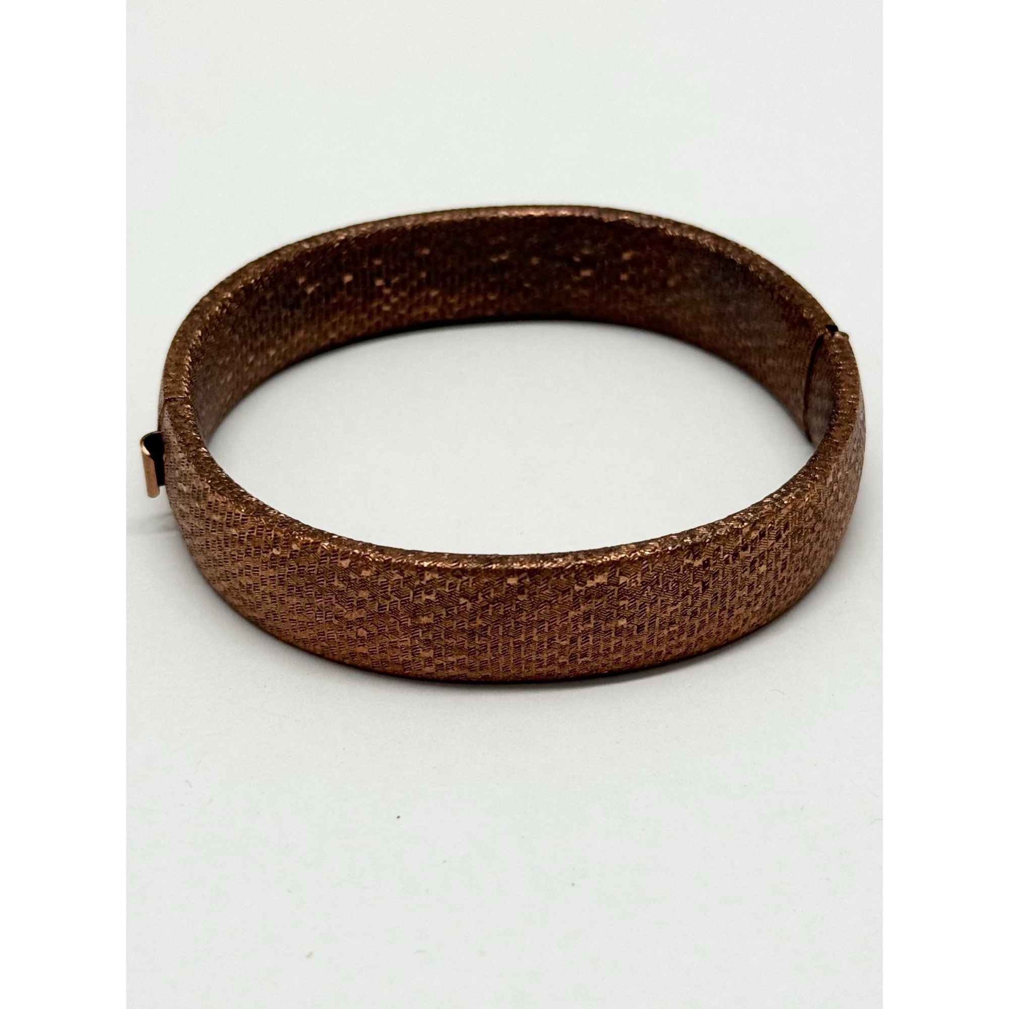 Vintage Vintage textured copper bangle bracelet Size ONE SIZE - 3 Thumbnail