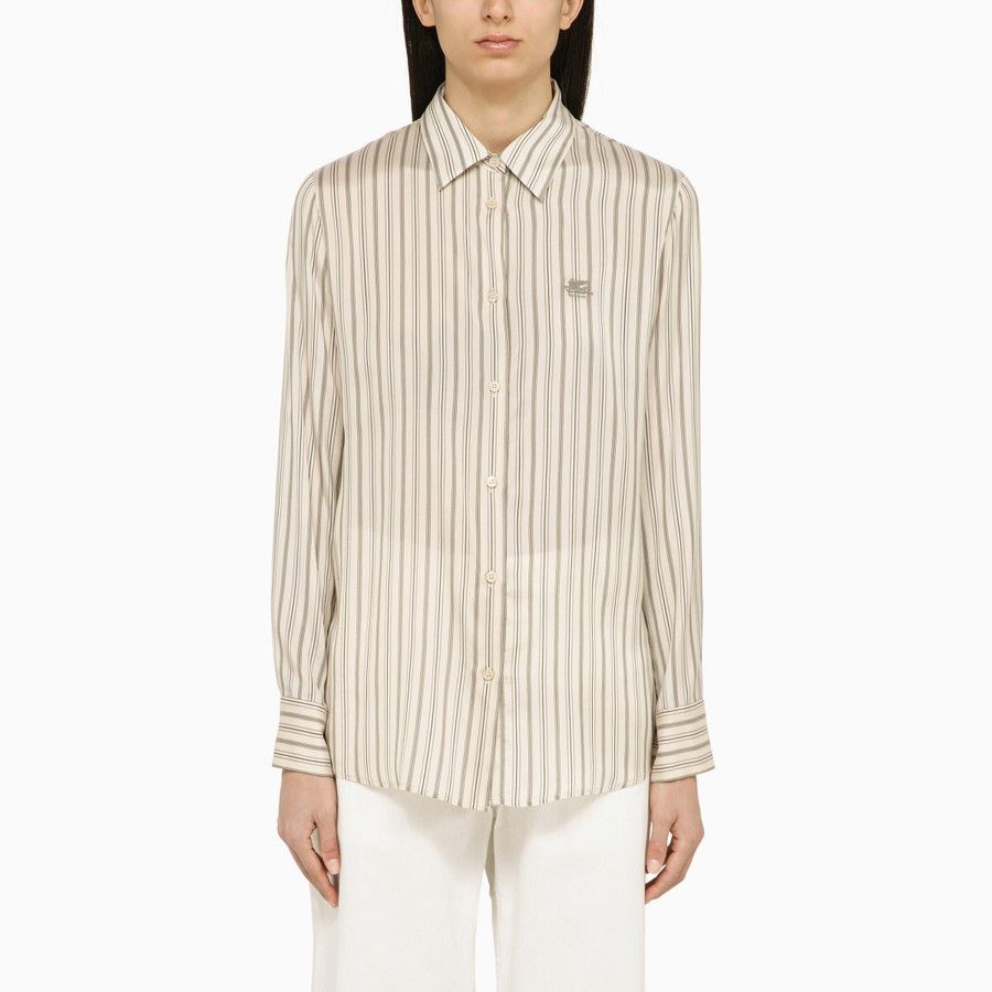 image of Etro O1D2Blof0124 Shirt In White, Women's (Size Small)