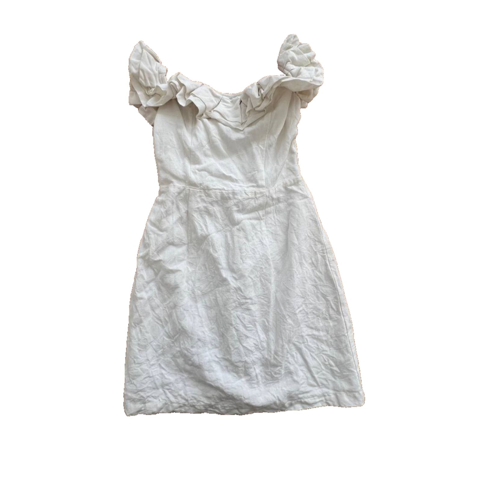 ByTheR By the way white ruffle off the shoulder dress XXS A000934 Size XXS / US 00 / IT 34 - 2 Thumbnail