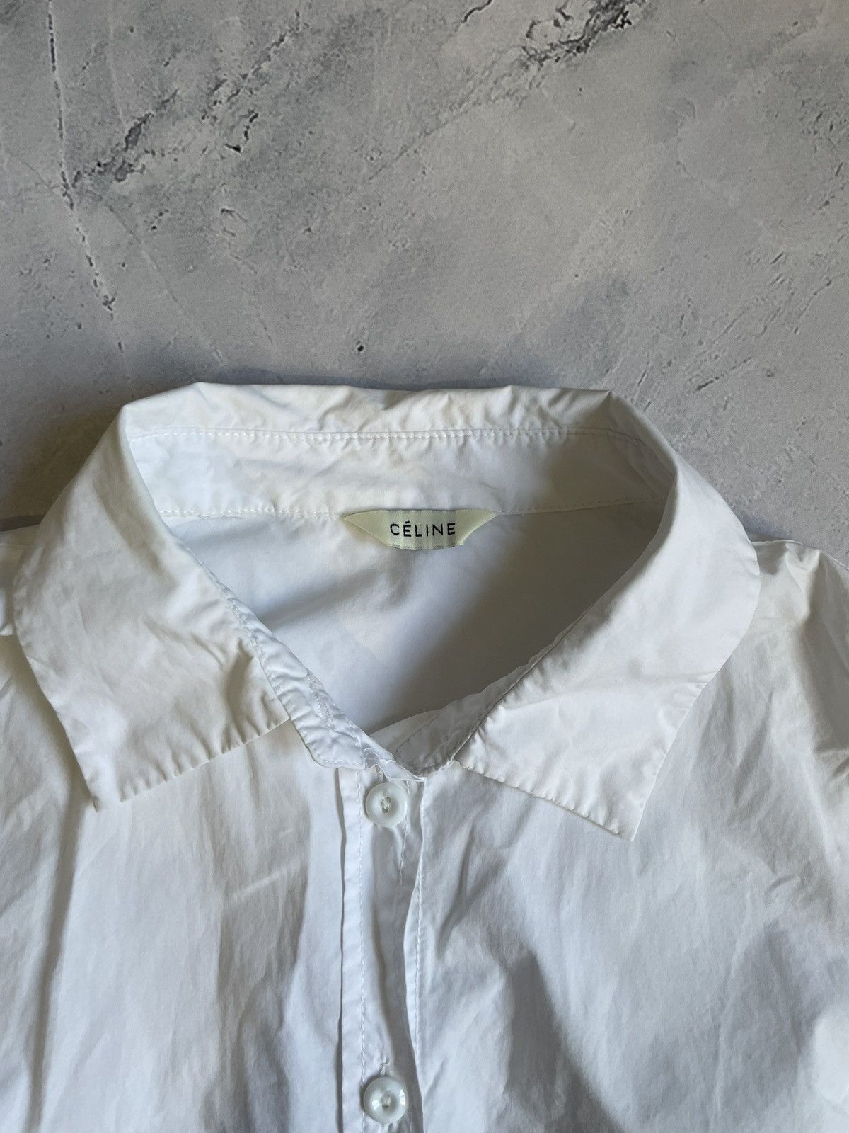 Celine CELINE "HEAR WHITE" Graphic Shirt – Size M 👕✨ Size M / US 6-8 / IT 42-44 - 8 Thumbnail