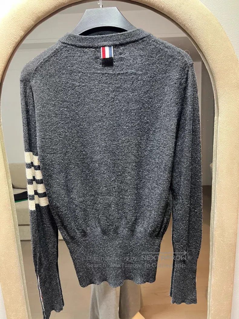Thom Browne Thom Browne Charcoal Classic Cashmere Sweater Size US XXS / EU 40 - 2 Thumbnail