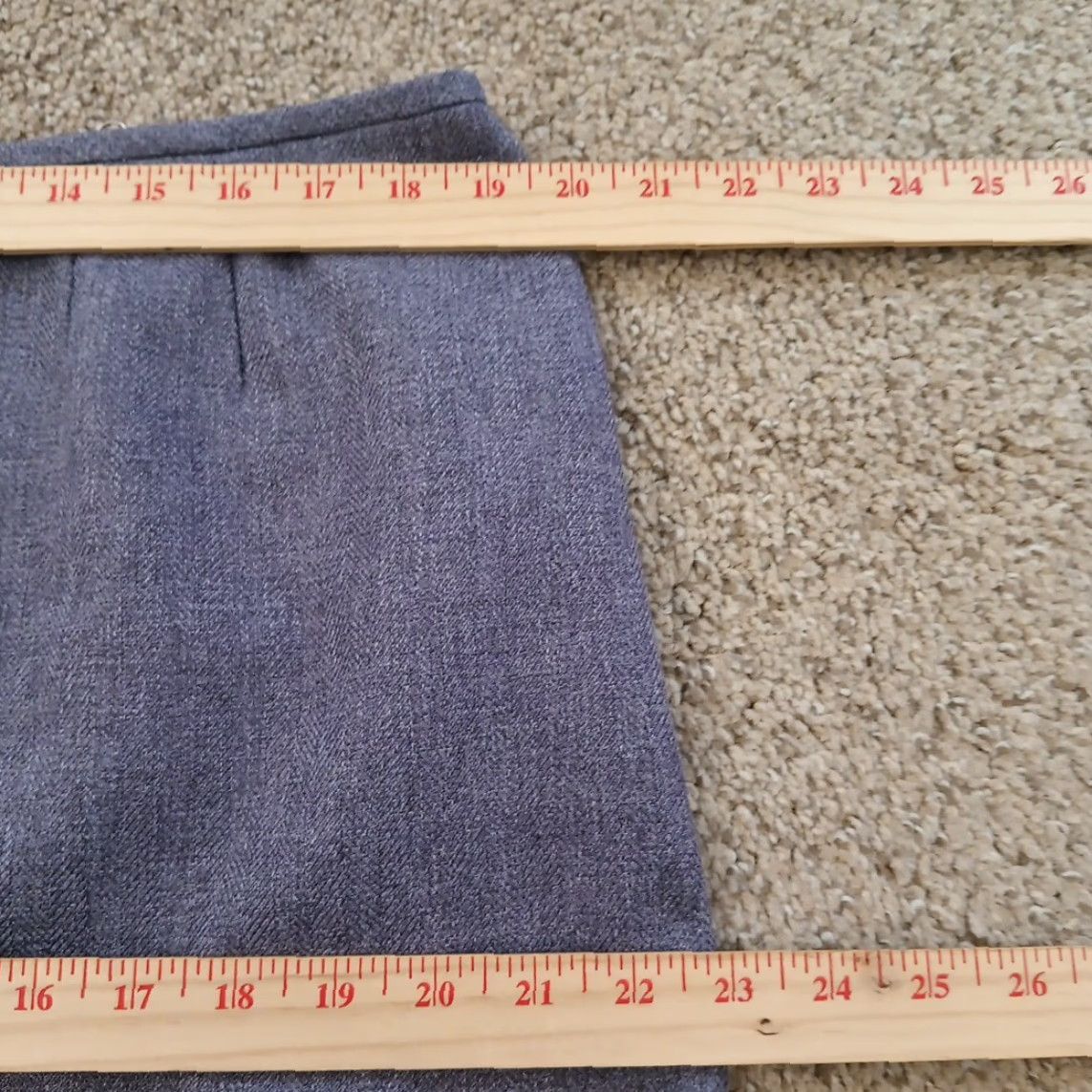 Vintage Suit Studio Skirt Women Knee Length Purple Herringbone Lined Slit Pencil Zip 18 Plus Vintage: No Size 40" / US 18 - 4 Thumbnail
