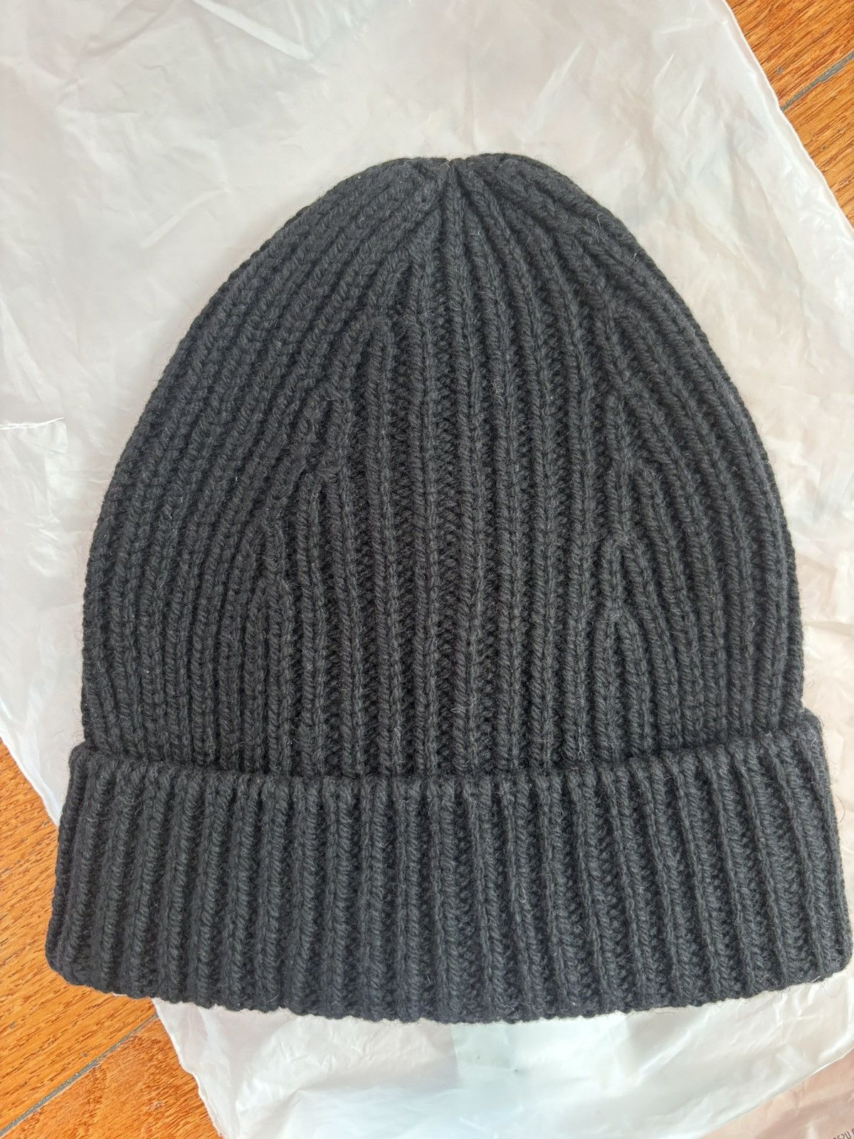 Rick Owens Rick Owens Cashmere Ribbed Beanie Size ONE SIZE - 1 Thumbnail