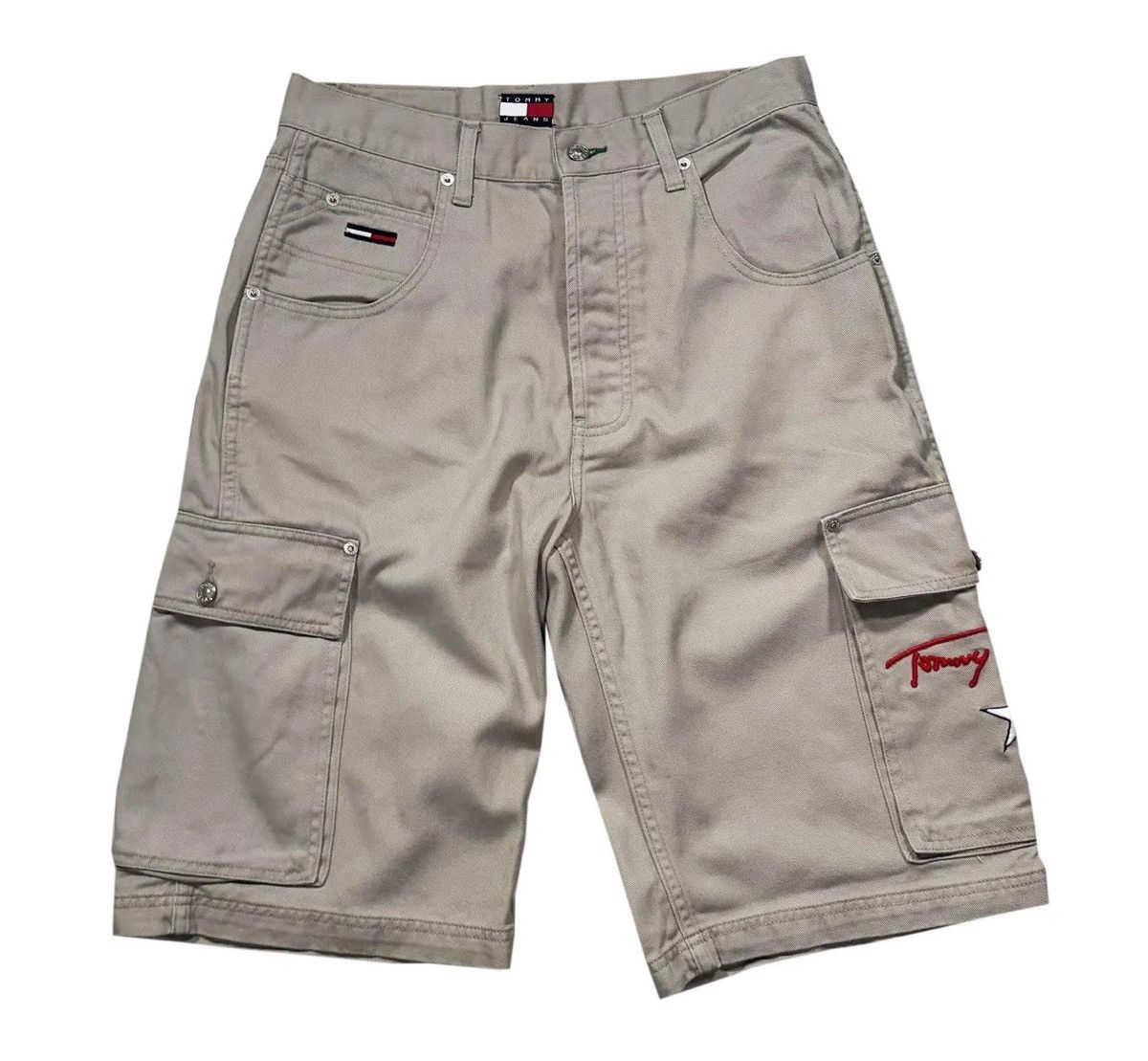 Tommy Hilfiger Vintage Tommy Hilfiger Tommy Jeans Khaki Cargo Shorts 31 Size US 31 - 1 Thumbnail