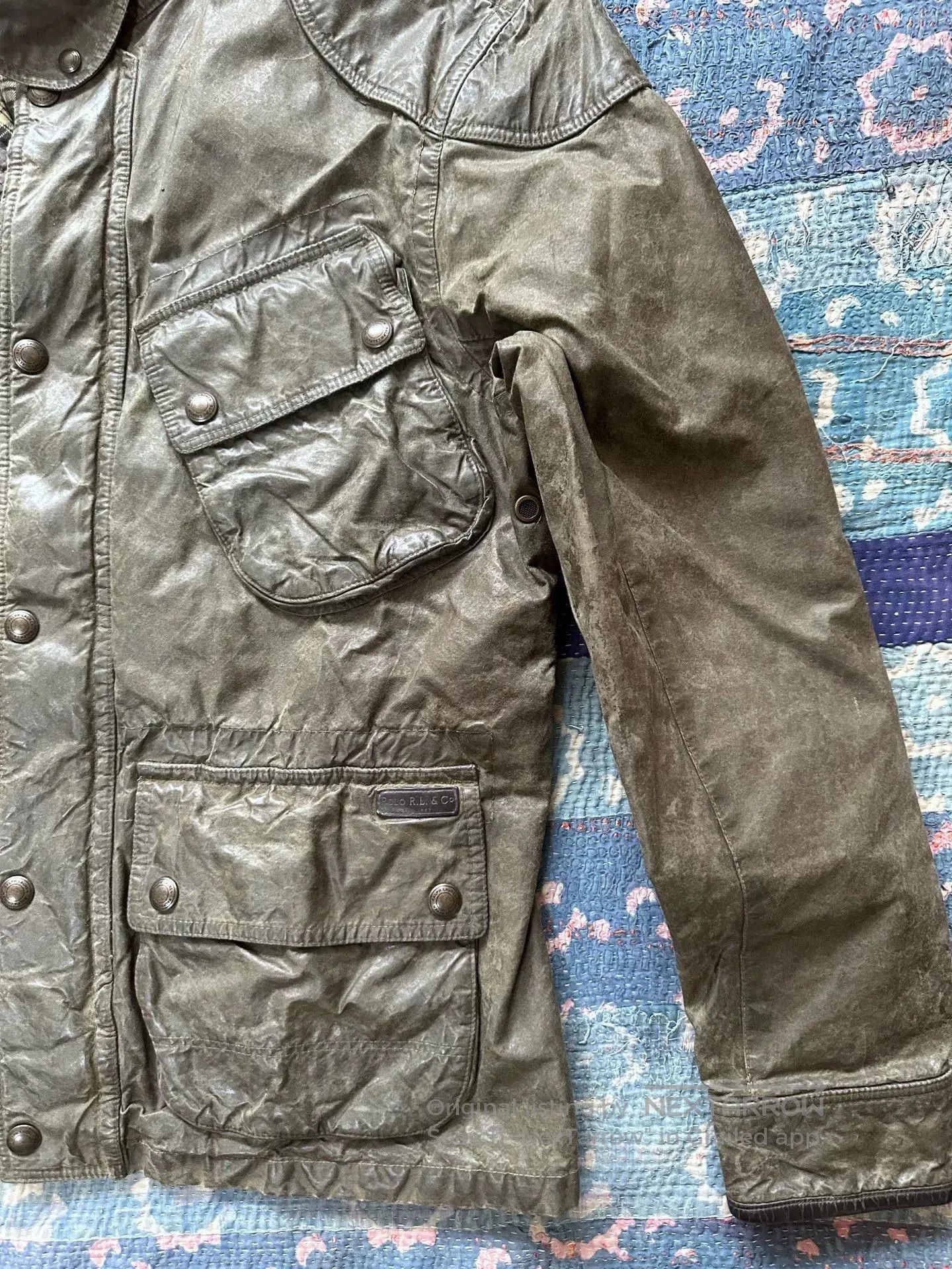 RRL Ralph Lauren RRL Waxed Motorcycle Jacket. Size US M / EU 48-50 / 2 - 4 Thumbnail
