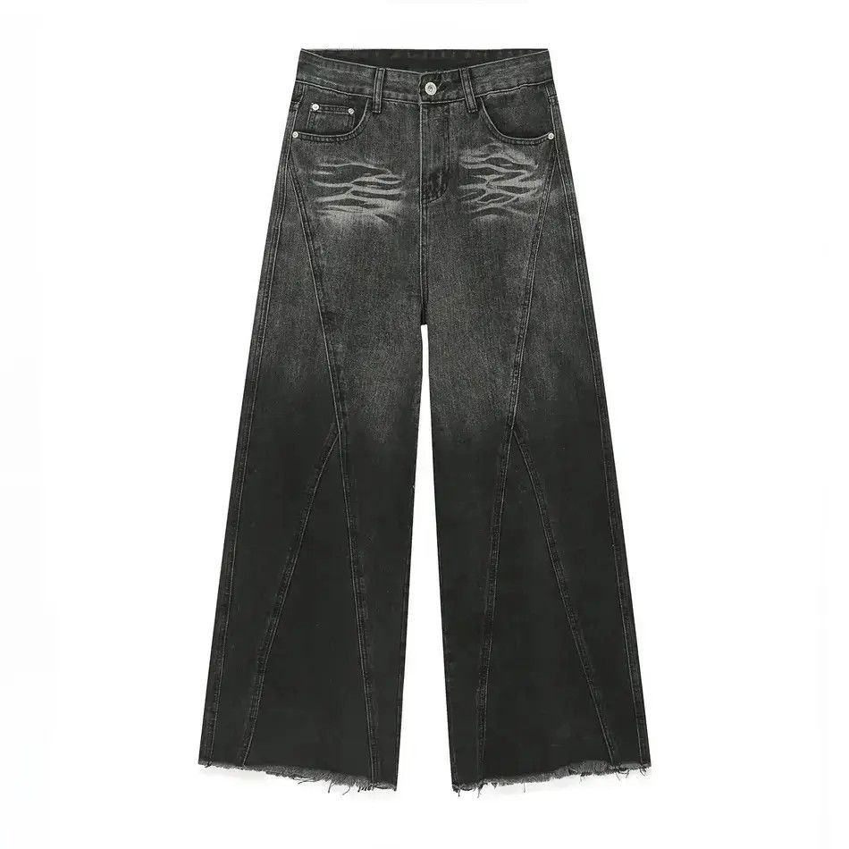 Japanese Brand Retro straight leg spliced jeans Size US 32 / EU 48 - 5 Thumbnail