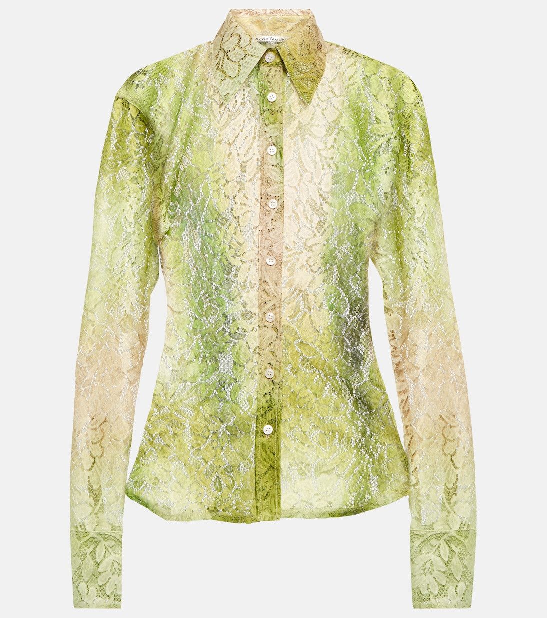 Acne Studios $480 Acne Studios Lace Floral Shirt Size US XS / EU 42 / 0 - 1 Thumbnail