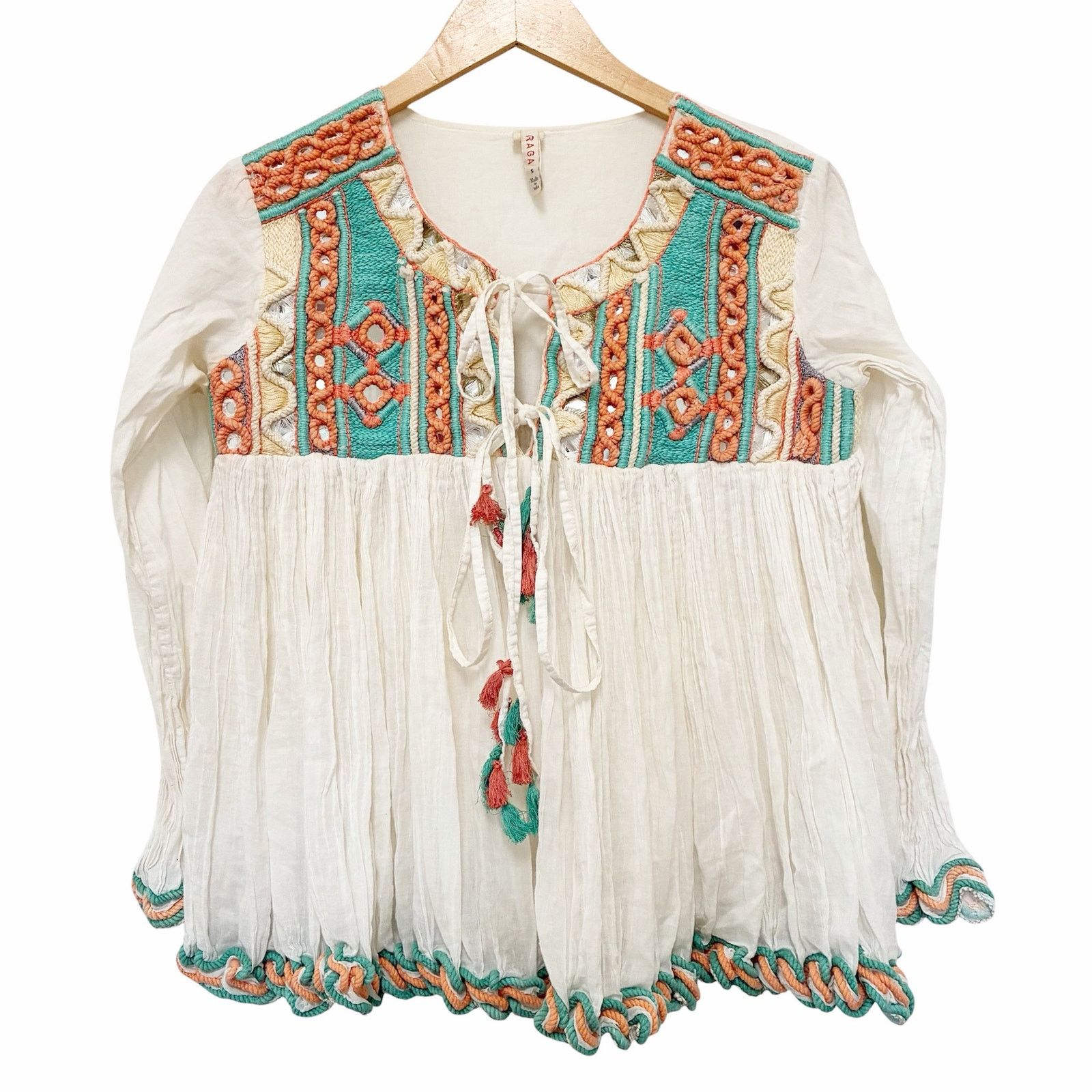 Other Raga Coastland Embroidered Cotton Bohemian Blouse Sz S Size S / US 4 / IT 40 - 1 Thumbnail