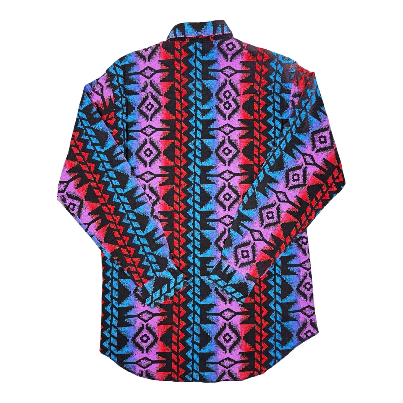Wrangler VINTAGE Wrangler Western Aztec All Over Print Button Up Shirt Mens Medium 15 Neck Cotton Woven Size US M / EU 48-50 / 2 - 4 Thumbnail