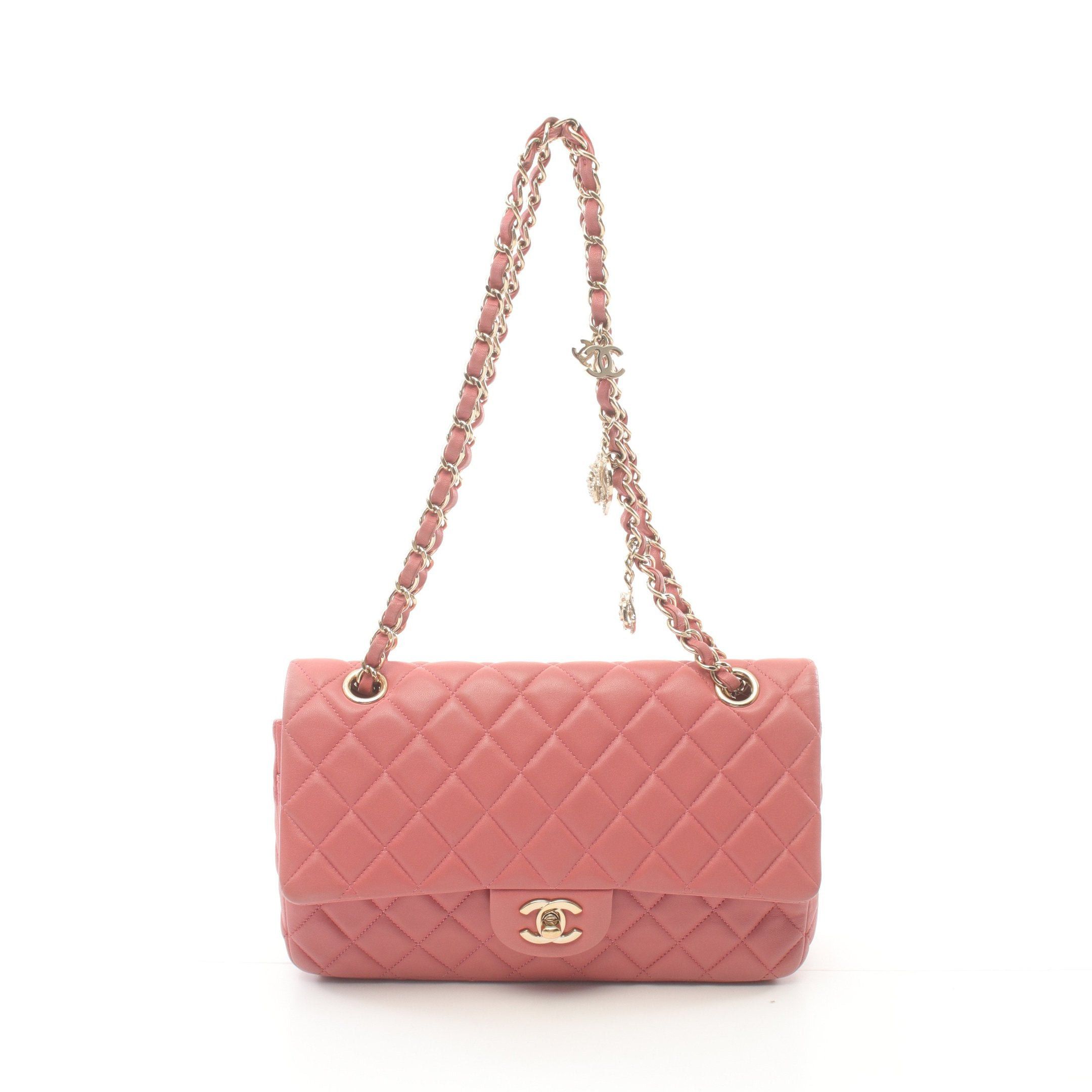 Chanel Chanel Matelasse Single Flap Double Chain Shoulder Bag Lambskin Pink Gold Hardware Valentine'S Day Limited Size ONE SIZE - 1 Thumbnail