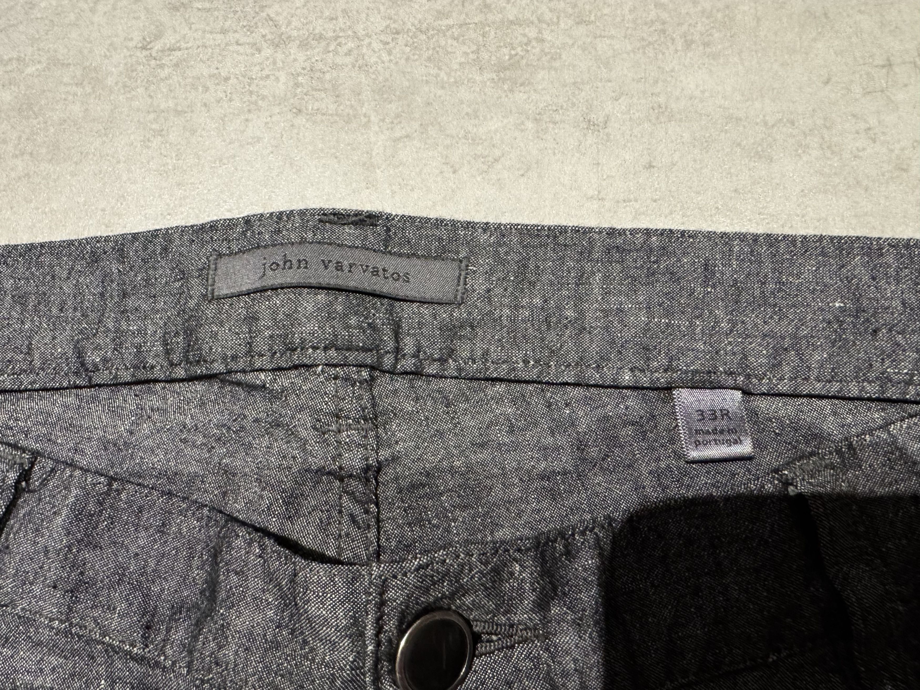 John Varvatos Dark Gray Linen Pants Size US 33 - 3 Thumbnail