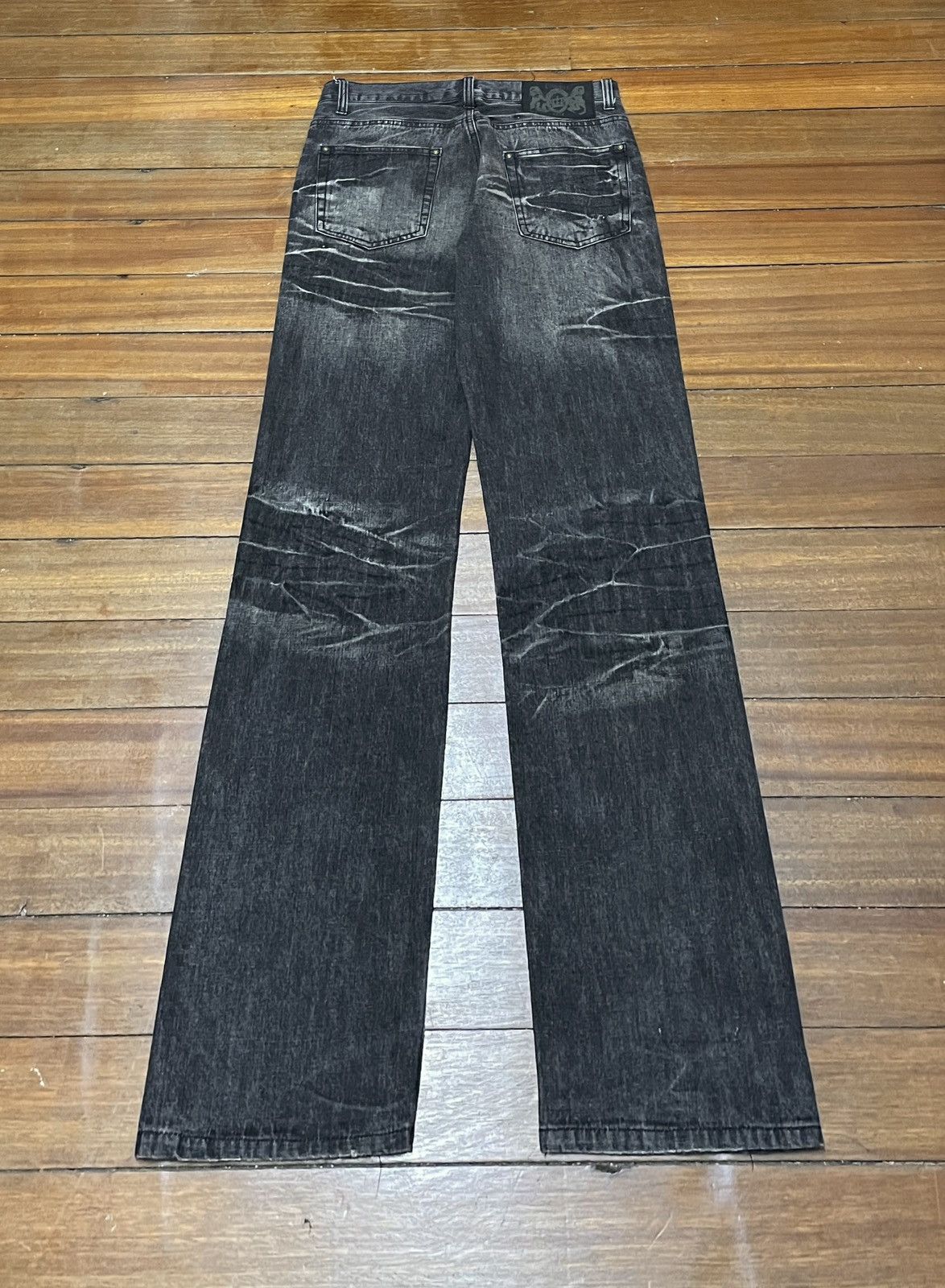 14th Addiction Rare Design Vintage Japanese Brand LowBox Jeans 1990s Size US 32 / EU 48 - 2 Thumbnail