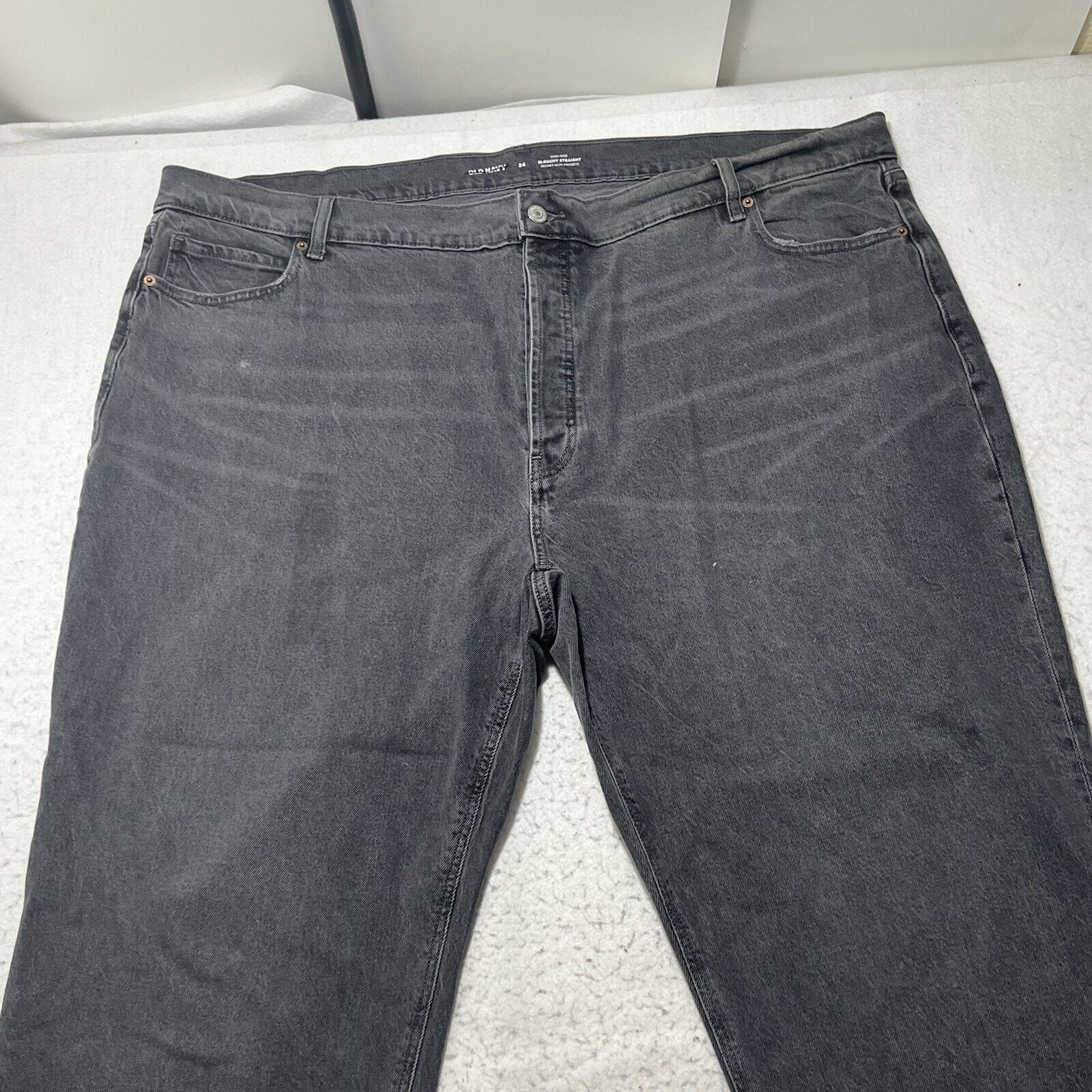 Old Navy Old Navy 24 High Rise Slouchy Straight Slim Pocket Jeans Size 42" / US 20 - 2 Thumbnail