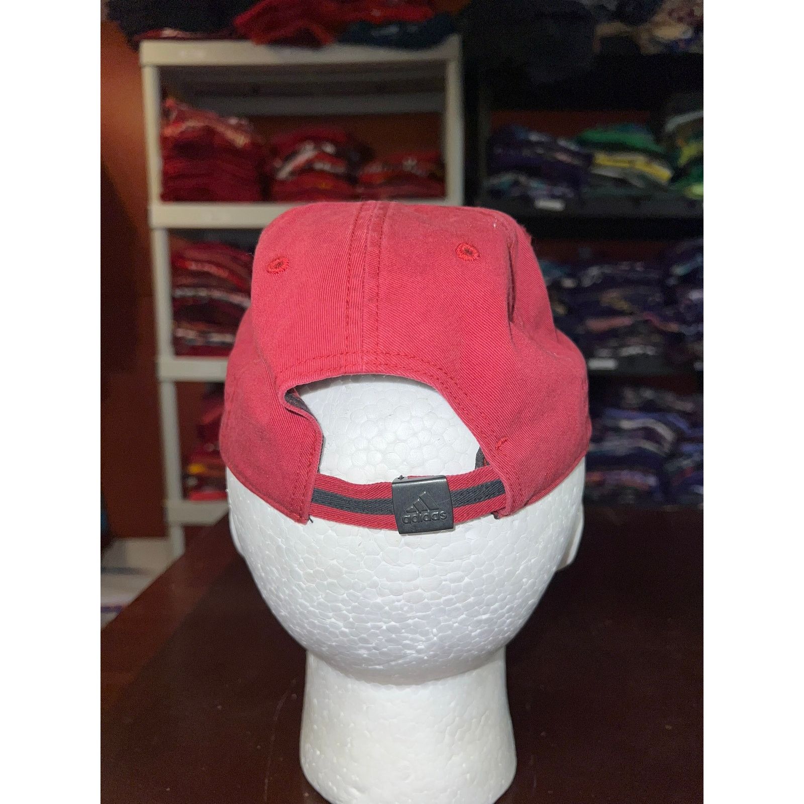 Adidas Vintage Adidas Hat 3 Stripes Red Gray Cap Headwear Climalite Size ONE SIZE - 4 Thumbnail