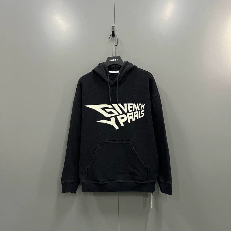 Givenchy Givenchy Black Logo Letter Printed Hoodie (M Size) Size US M / EU 48-50 / 2 - 1 Thumbnail