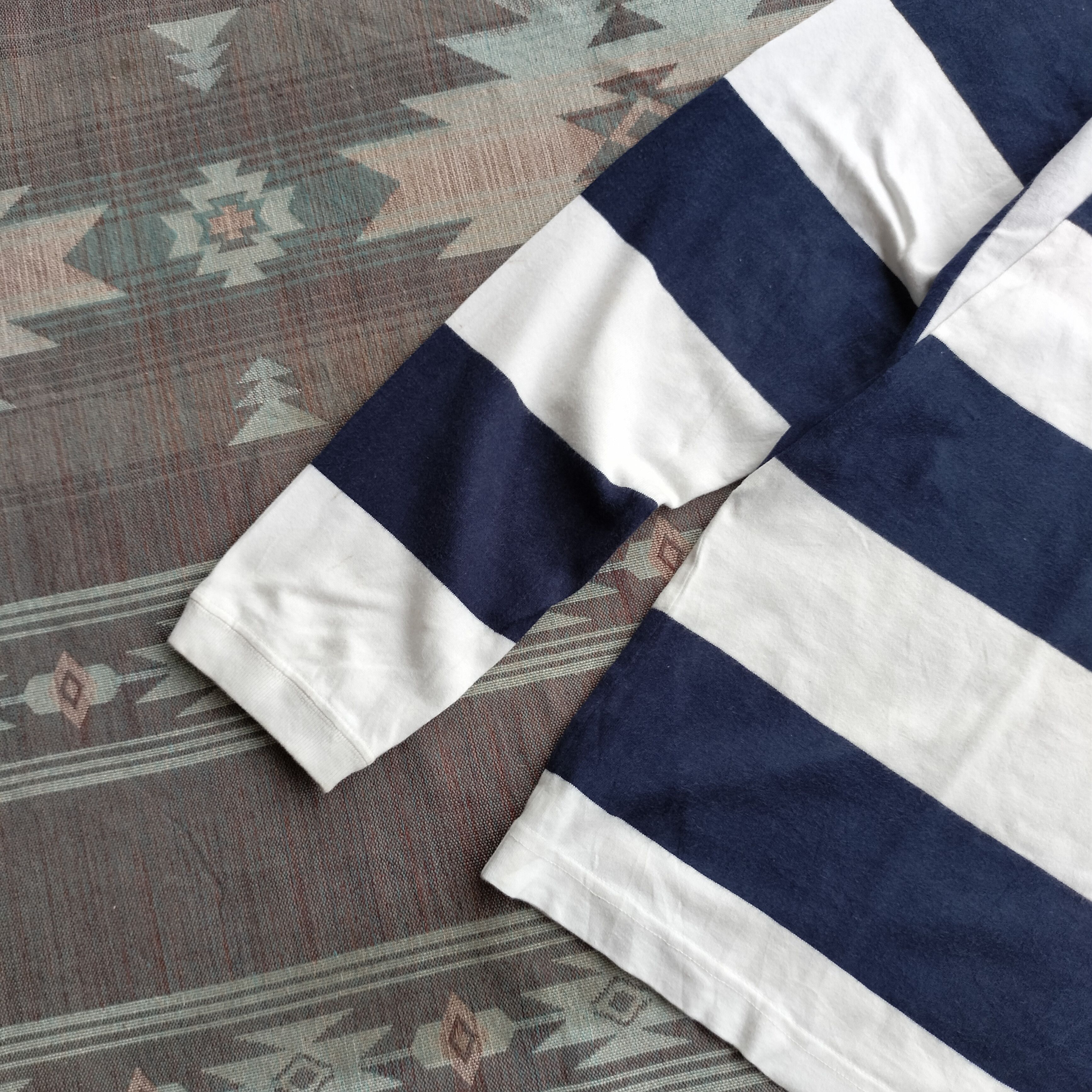 Porter Head Porter plus japan stripe navy white Ls shirt Size US L / EU 52-54 / 3 - 4 Thumbnail