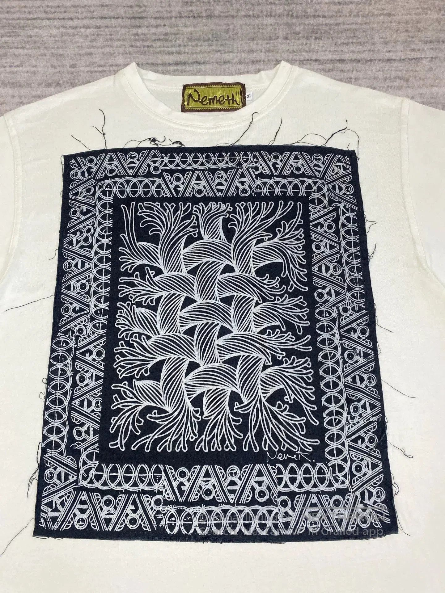 Christopher Nemeth black and white rope knot long sleeve tee. Size US M / EU 48-50 / 2 - 3 Thumbnail