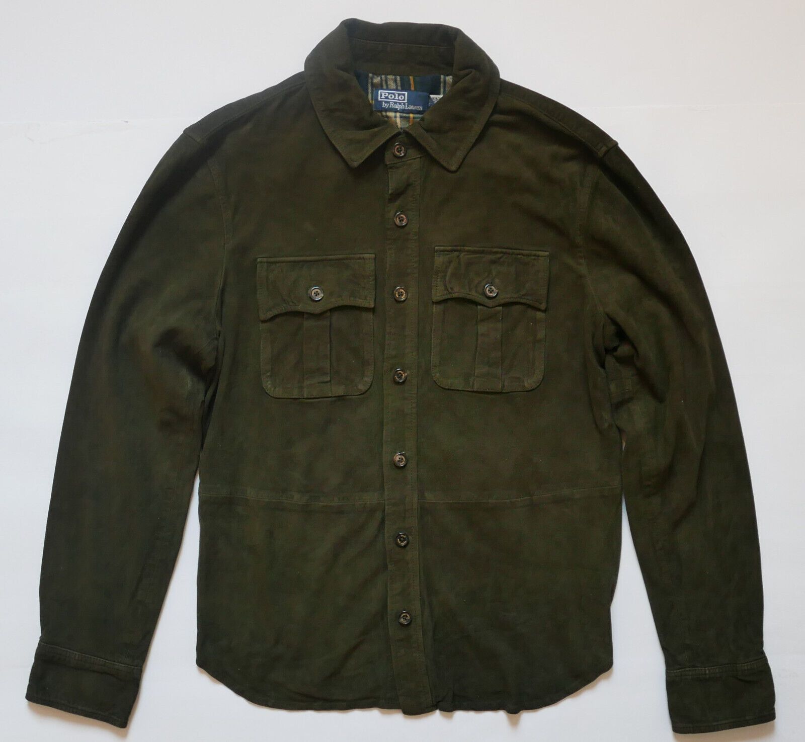 Polo Ralph Lauren Polo Ralph Lauren Shirt Jacket Green Suede Leather NWT S Size US S / EU 44-46 / 1 - 1 Thumbnail