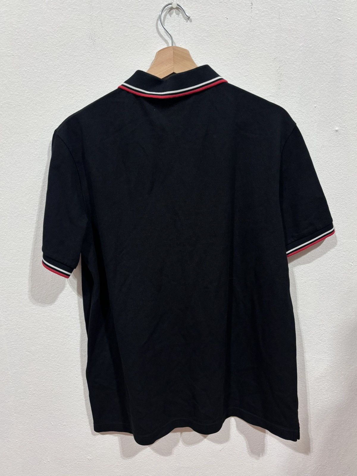 Prada Prada Logo Striped Trim Lapel Black Polo Size US XL / EU 56 / 4 - 5 Thumbnail