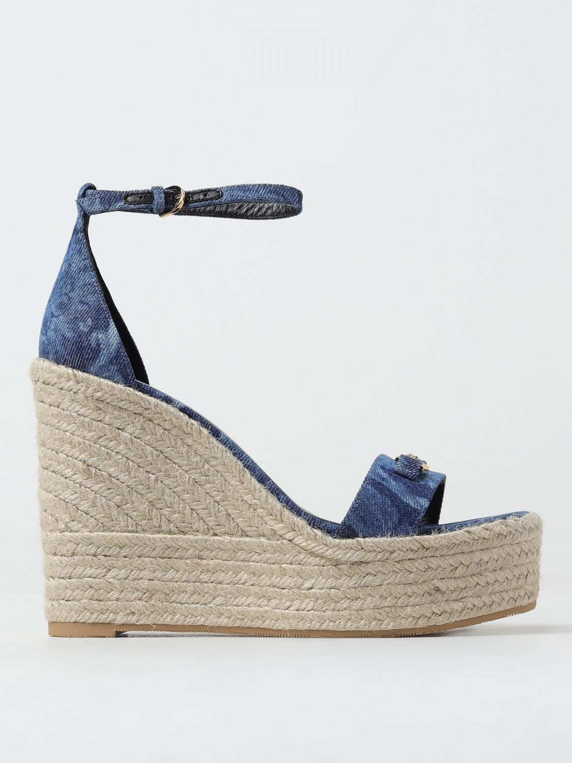 image of Versace Wedge Shoes Woman Denim, Women's (Size 8)