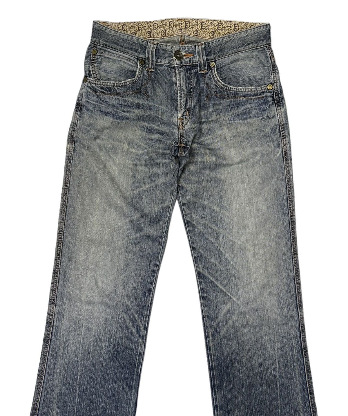 Edwin × Hysteric Glamour EDWIN FLARE JEANS BLUE TRIP DISTRESS DENIM BOOTCUT Size US 32 / EU 48 - 6 Thumbnail