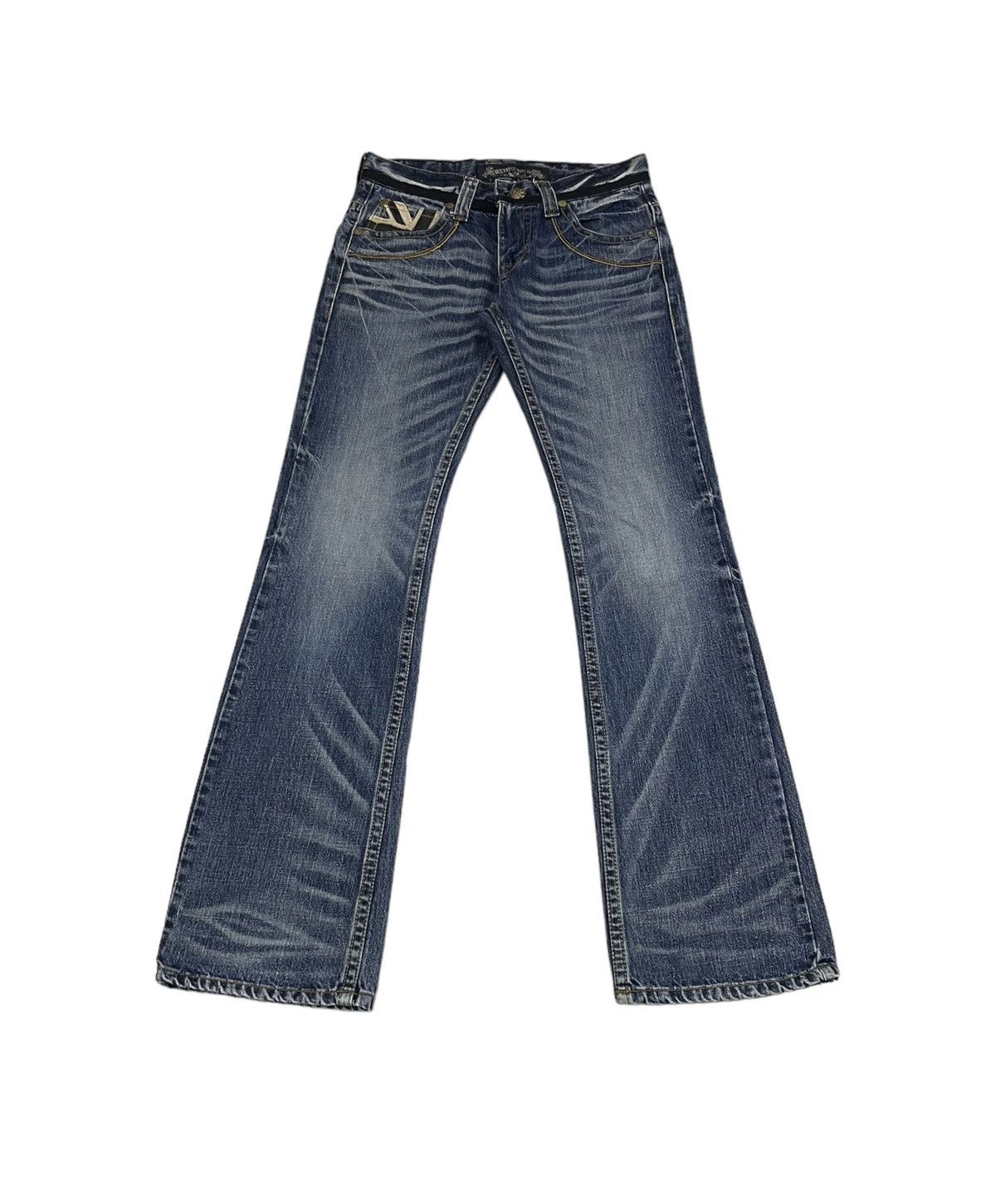 Hysteric Glamour × Japanese Brand × PPFM RedPepper Japan Flare Jeans Embroidery Logo Size US 31 - 3 Thumbnail