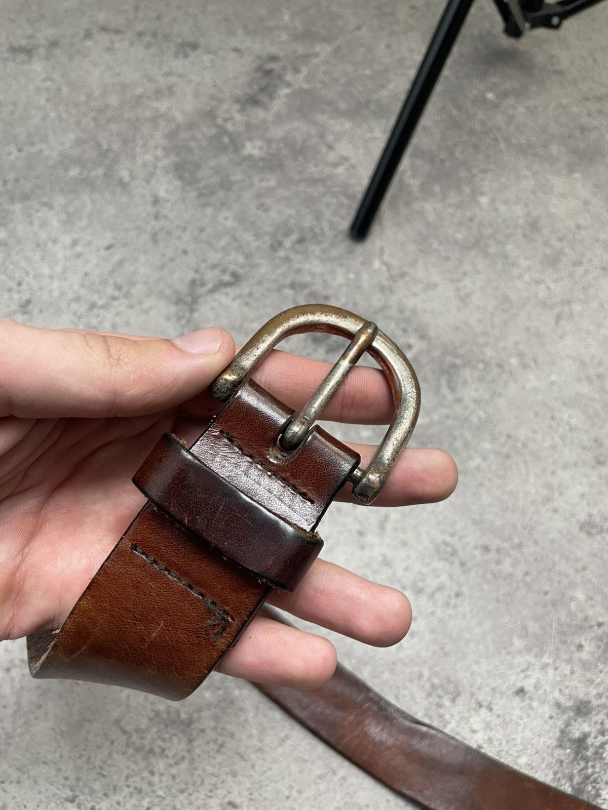 Leather Vintage Levi’s leather belt big logo Oldmoney Made in Italy Size ONE SIZE - 4 Thumbnail