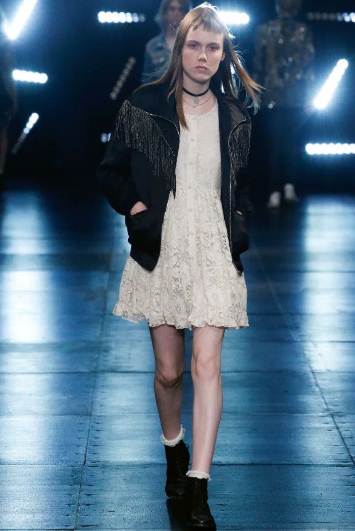 Saint Laurent Paris × Yves Saint Laurent Saint Laurent SLP genuine tassel silk jacket 2412-Nextarrow Size S / US 4 / IT 40 - 6 Thumbnail