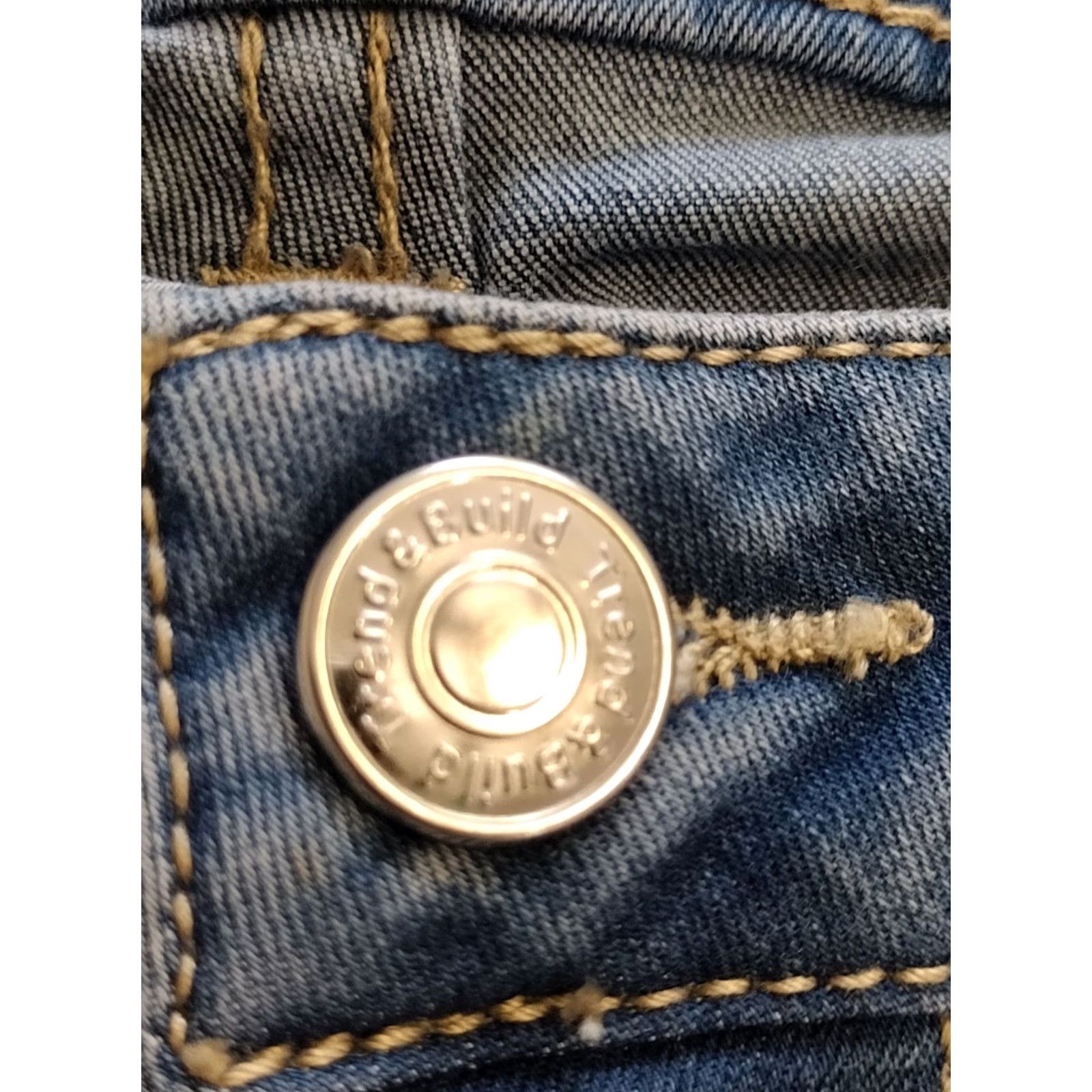 Vintage Trend & Build Women's Skinny Jeans Size 34 Denim Blue 5-Pocket High Rise Distressed Regular Size 24" / US 00 / IT 34 - 7 Thumbnail