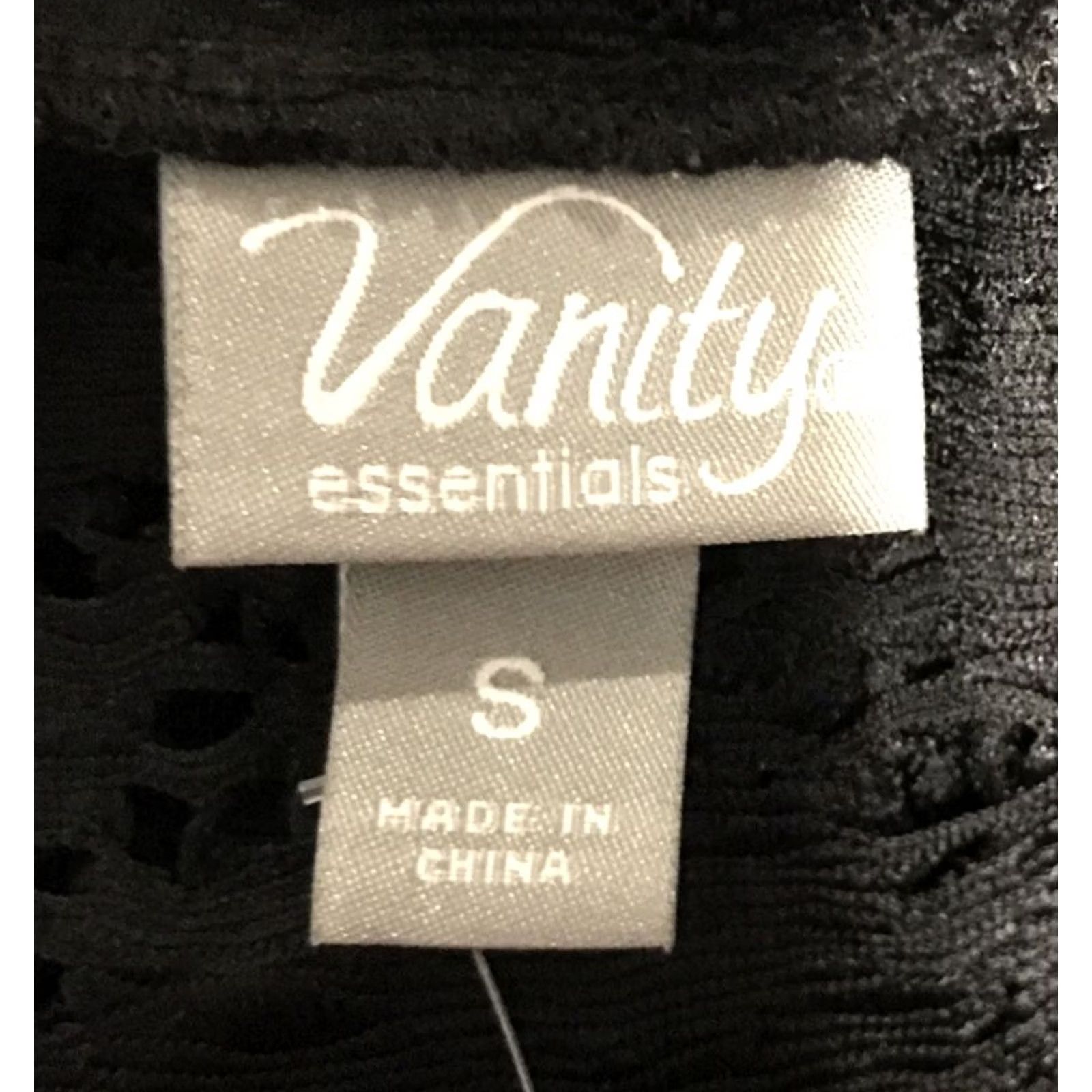 Vintage Vanity Shirt Womens S Black Round Neck Long Sleeve Sheer Lace Top B1019 NWT Size S / US 4 / IT 40 - 3 Thumbnail