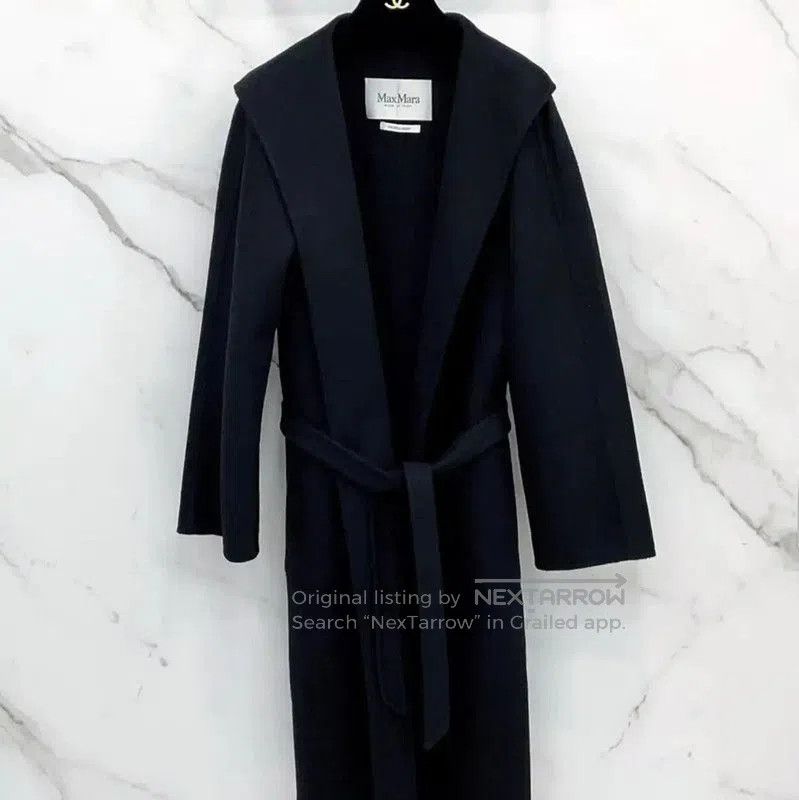 Max Mara MaxMara Black Cashmere Mid-Length Coat . Size S / US 4 / IT 40 - 1 Thumbnail