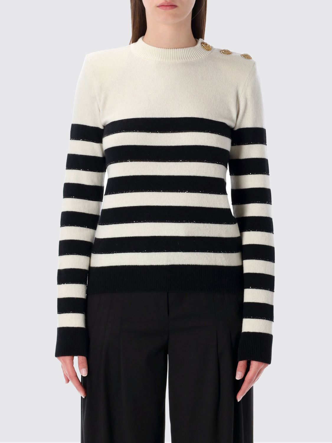 Balmain Balmain Sweater Woman Beige Size S / US 4 / IT 40 - 1 Thumbnail