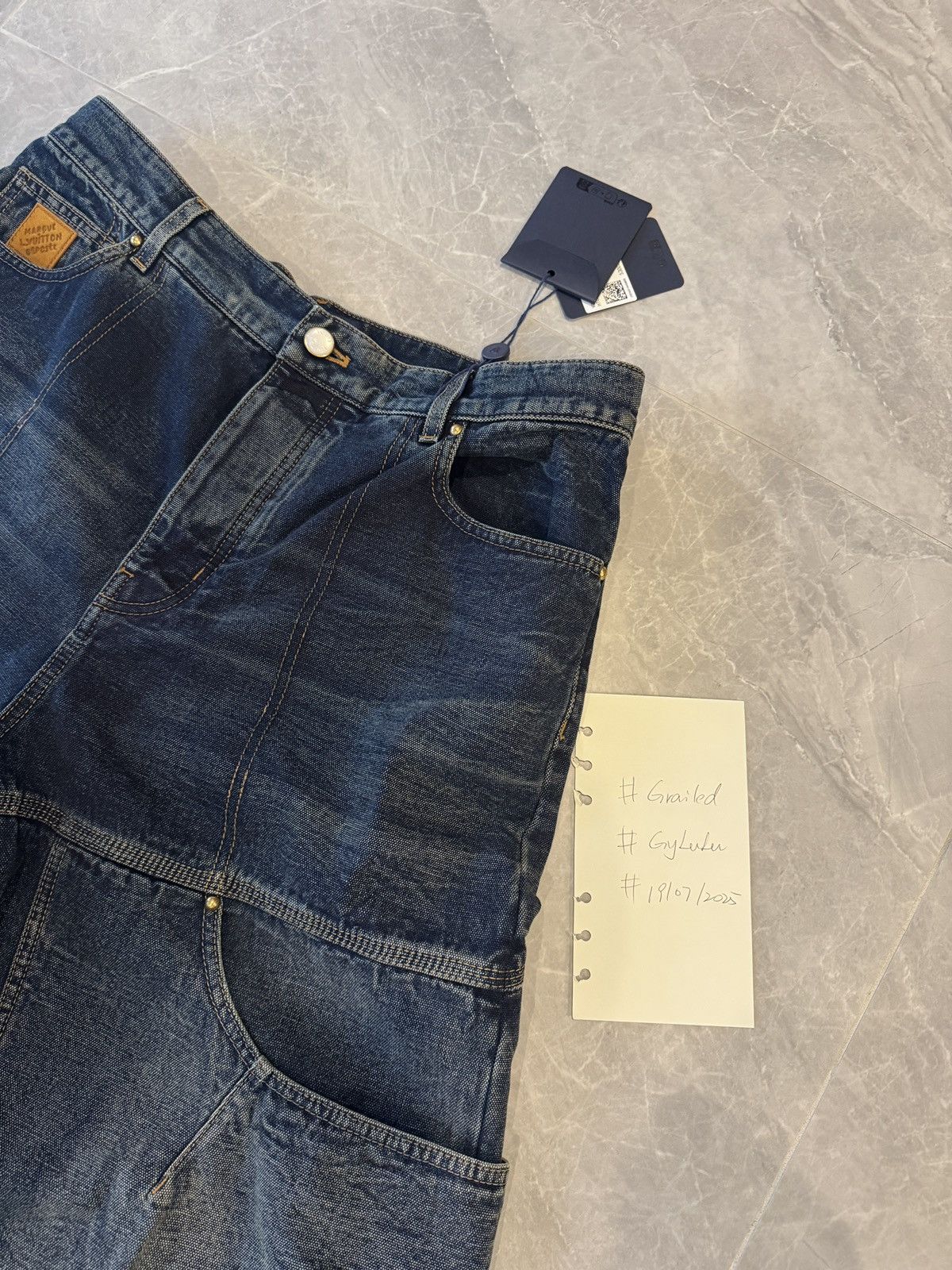 Louis Vuitton Denim Workwear Shorts Size US 33 - 2 Thumbnail