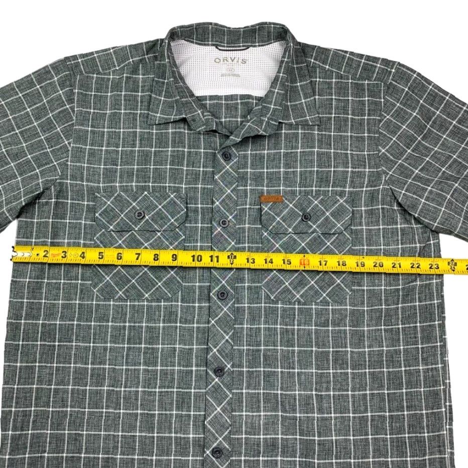 Orvis Orvis Men’s Performance S/S Button Work Shirt Gray/White Check Plaid Large Size US L / EU 52-54 / 3 - 6 Thumbnail