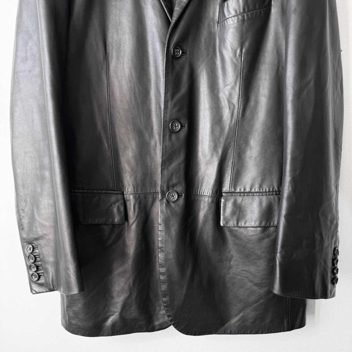 Jil Sander Jil Sander 2000’s Black Lamb Leather Blazer Jacket Size US M / EU 48-50 / 2 - 3 Thumbnail