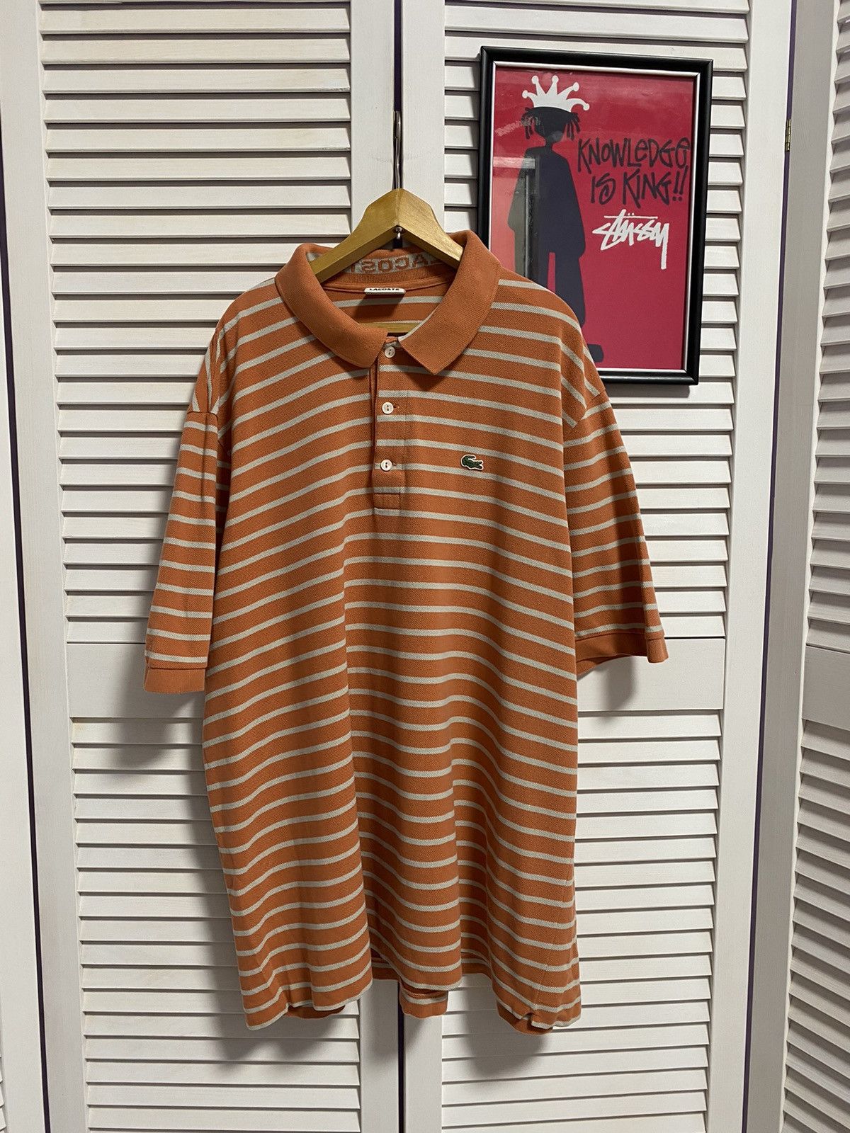 Lacoste Striped Polo Rugby Preppy Shirt Lacoste Logo Size US XL / EU 56 / 4 - 1 Thumbnail