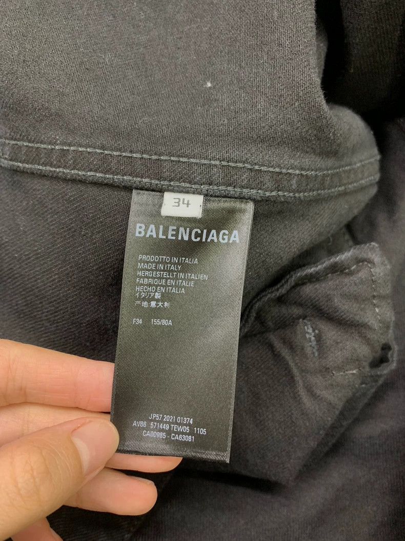 Balenciaga Balenciaga size 34 Black and Grey Rhinestone Big Logo Deni Size US S / EU 44-46 / 1 - 5 Thumbnail