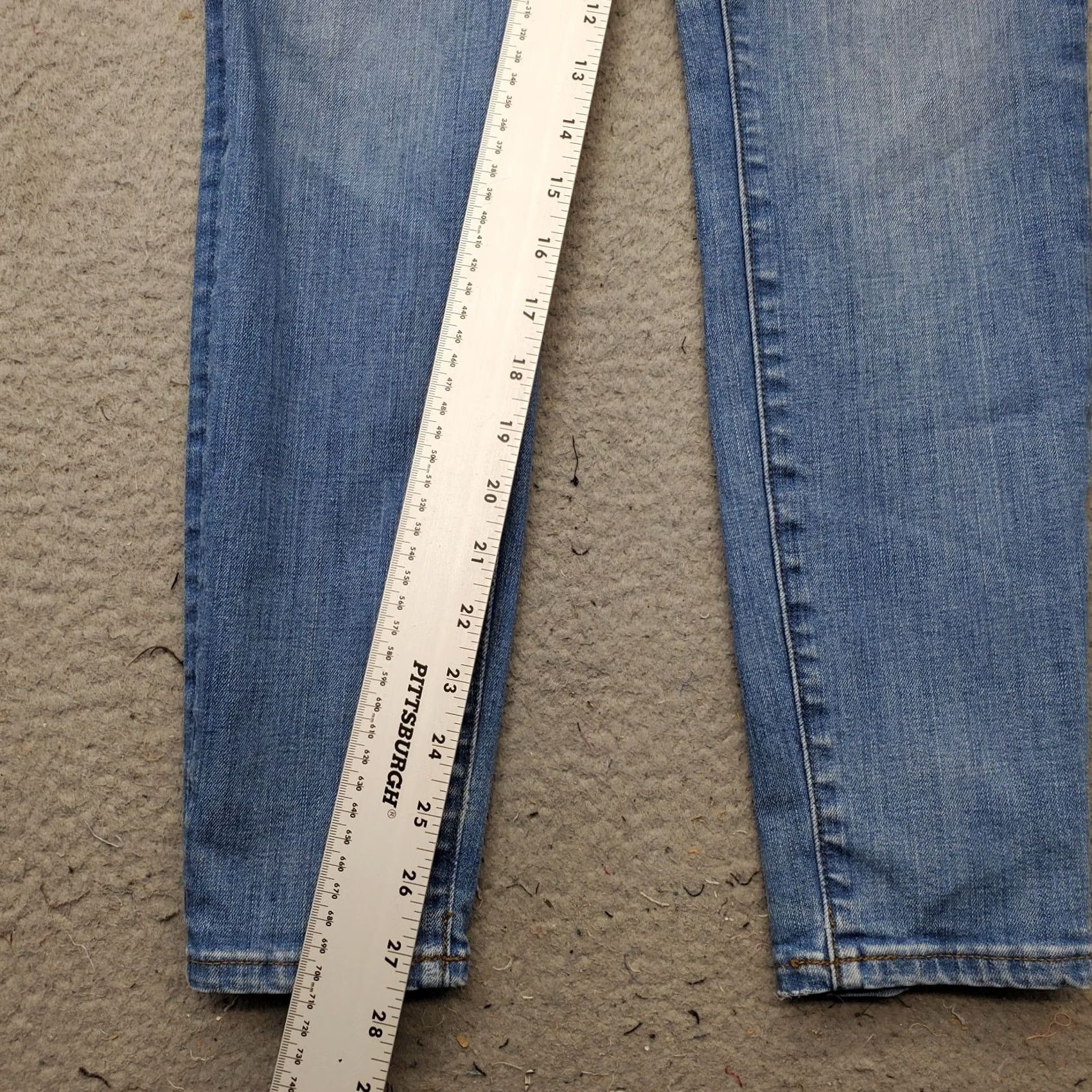 J.Crew J.Crew Womens 29 Blue Denim Toothpick Skinny Jeans High-Rise Button Fly Shirt? Size 29" - 4 Thumbnail